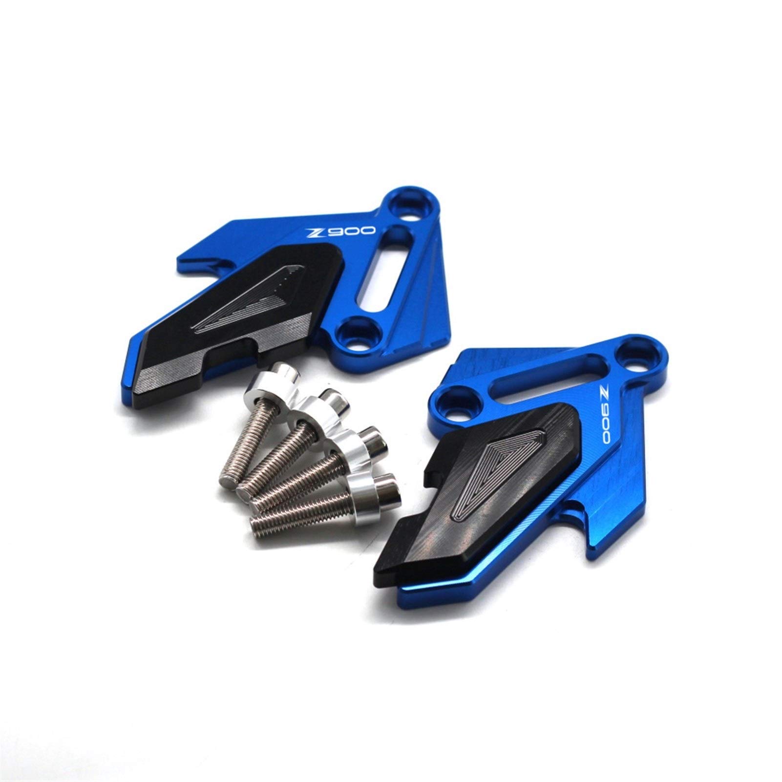 CNC Aluminum Motorcycle Brake Caliper Cover Protector for Kawasaki Z900 Z 900 2017 - Durable Front Disc Guard Accessory (Blue) - Perfect for Street Riding & Bike Protection