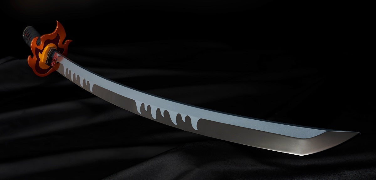 Bandai Proplica Demon Slayer: Kimetsu no Yaiba Tanjiro Kamado Nichirin Sword with Kyojuro Rengoku's Sword Guard - Anime Collectible Replica for Cosplay, Display, and Gift Giving