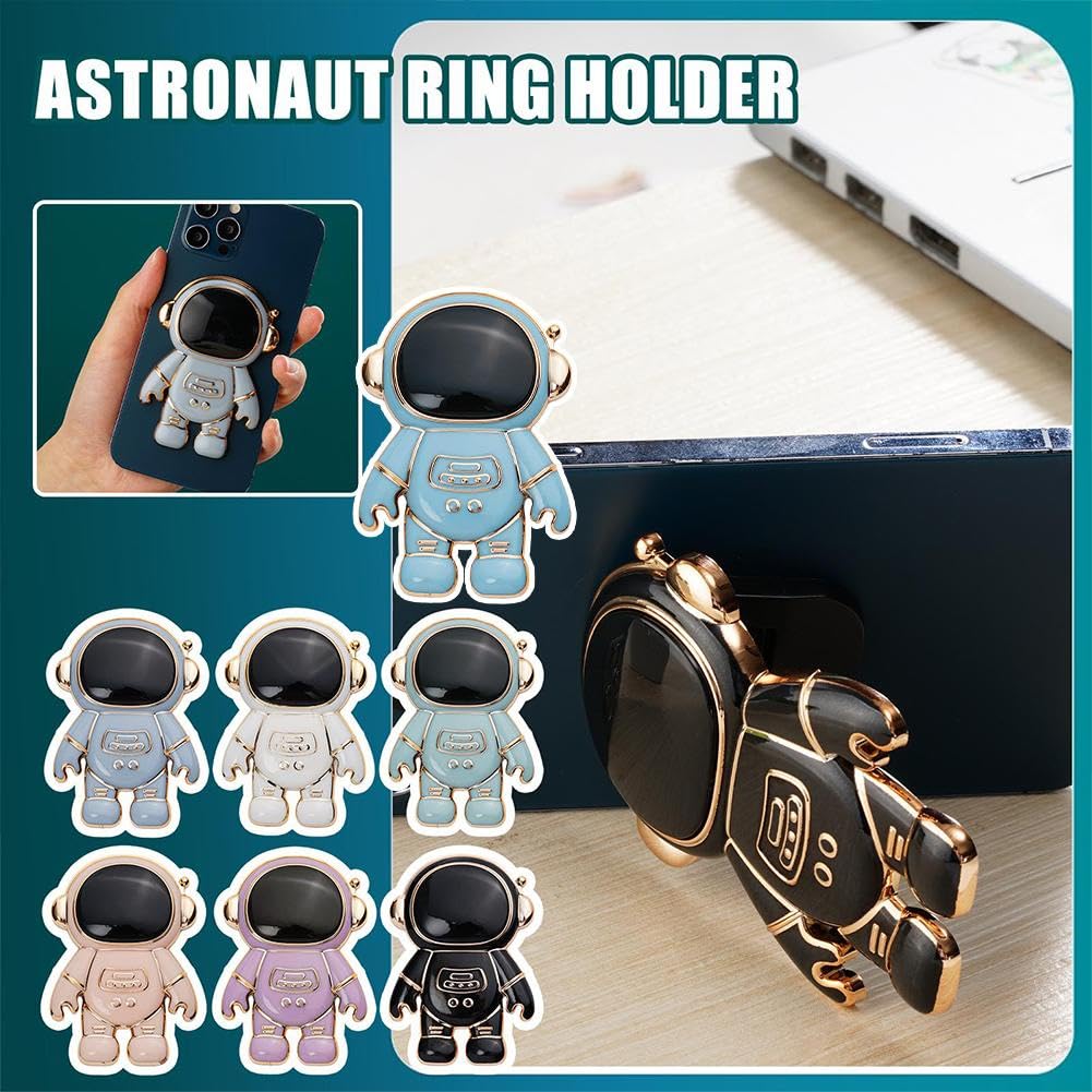 Adjustable Astronaut Phone Stand Holder - Hidden Kickstand for Desk, Tablet & Cell Phone | Cute Gift for Women & Girls | Perfect for Office, Home & Travel Use