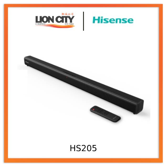 Hisense HS205 2.0 CH Soundbar - Compact Home Theater Sound Bar with Bluetooth, HDMI ARC, and Enhanced Bass - Perfect for TV, Movies, and Gaming in Living Rooms & Bedrooms