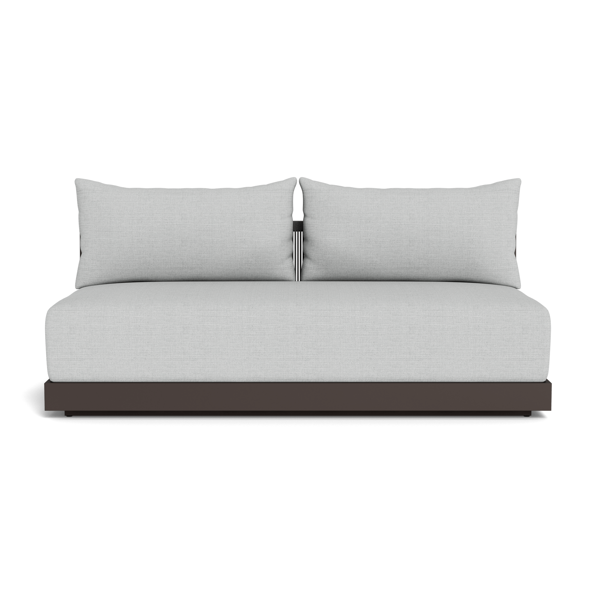 Antigua 2-Seat Armless Sofa - Modern Compact Loveseat for Small Spaces, Living Room, Apartment, or Office - Comfortable Fabric Upholstery for Relaxing and Lounging