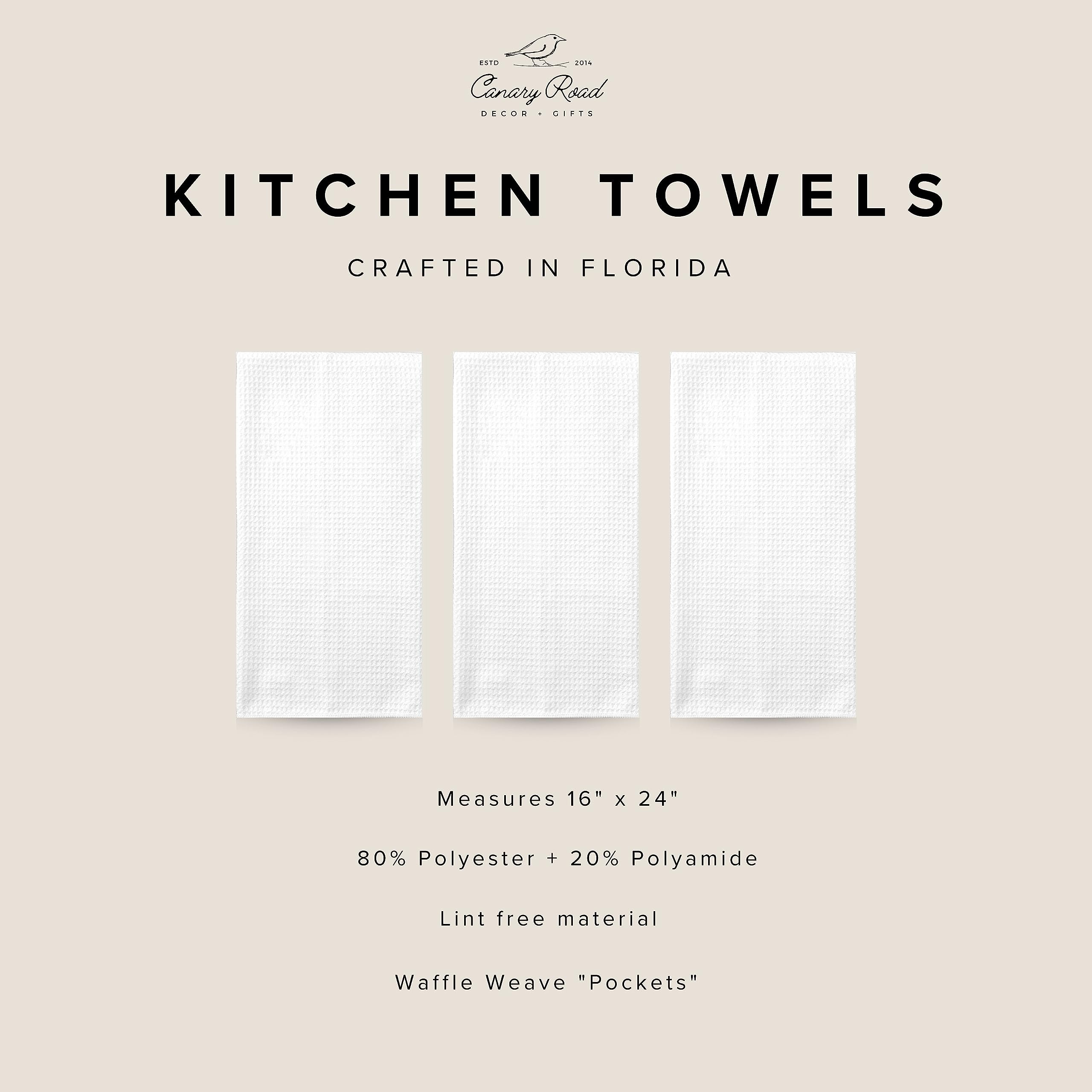 Neighbors By Chance Friends By Choice Waffle Weave Kitchen Dish Towel - Thoughtful Moving Away Gift for Neighbors - Perfect for Housewarming, New Home & Kitchen Use