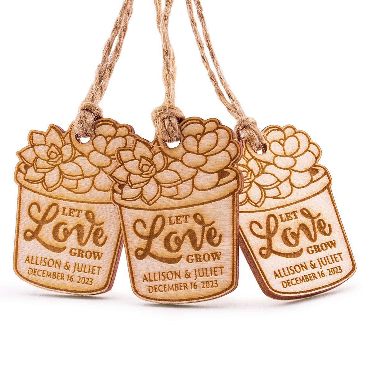50pcs Personalized Wooden 