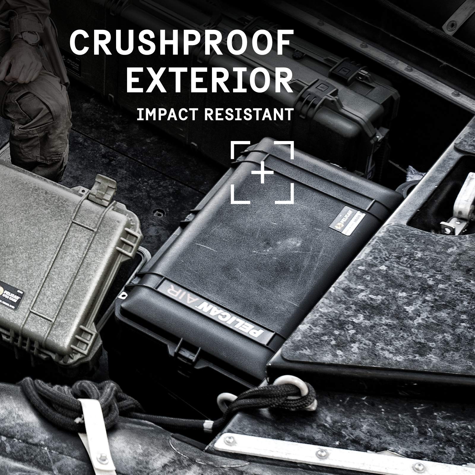 Pelican Air 1605 Protective Hard Case - Lightweight Silver Waterproof Travel Case for Camera, Electronics & Equipment | Perfect for Air Travel, Outdoor Adventures & Professional Gear Storage