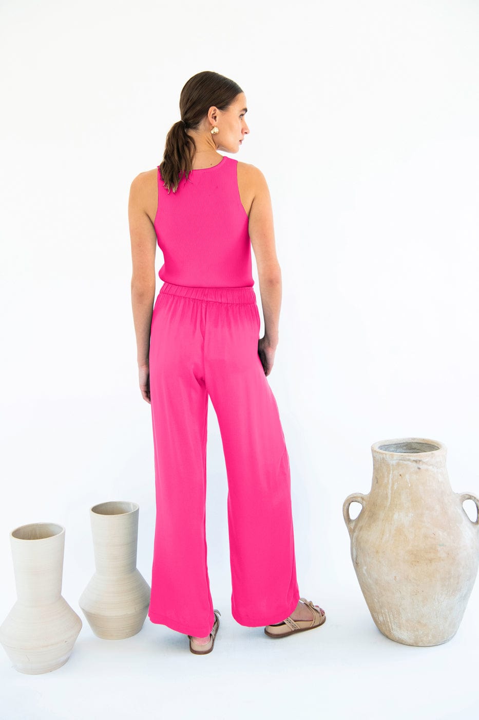 Premium Garbo Satin TENCEL™ Pants for Women - Soft & Comfortable High-Waisted Trousers in Multiple Colors | Office Wear, Casual Outfits, Travel & Lounge Pants