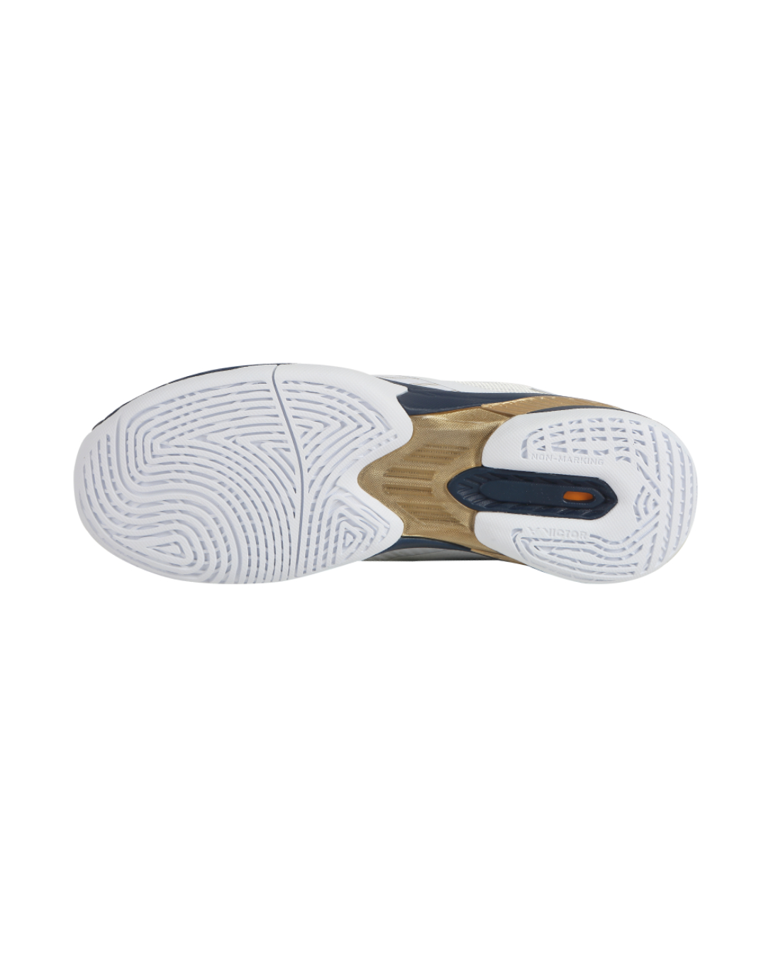 Victor A970TD AX Unisex Court Shoes for Badminton & Tennis - Lightweight Breathable Sports Shoes [Bright White/Light Gold] - Perfect for Indoor & Outdoor Court Games