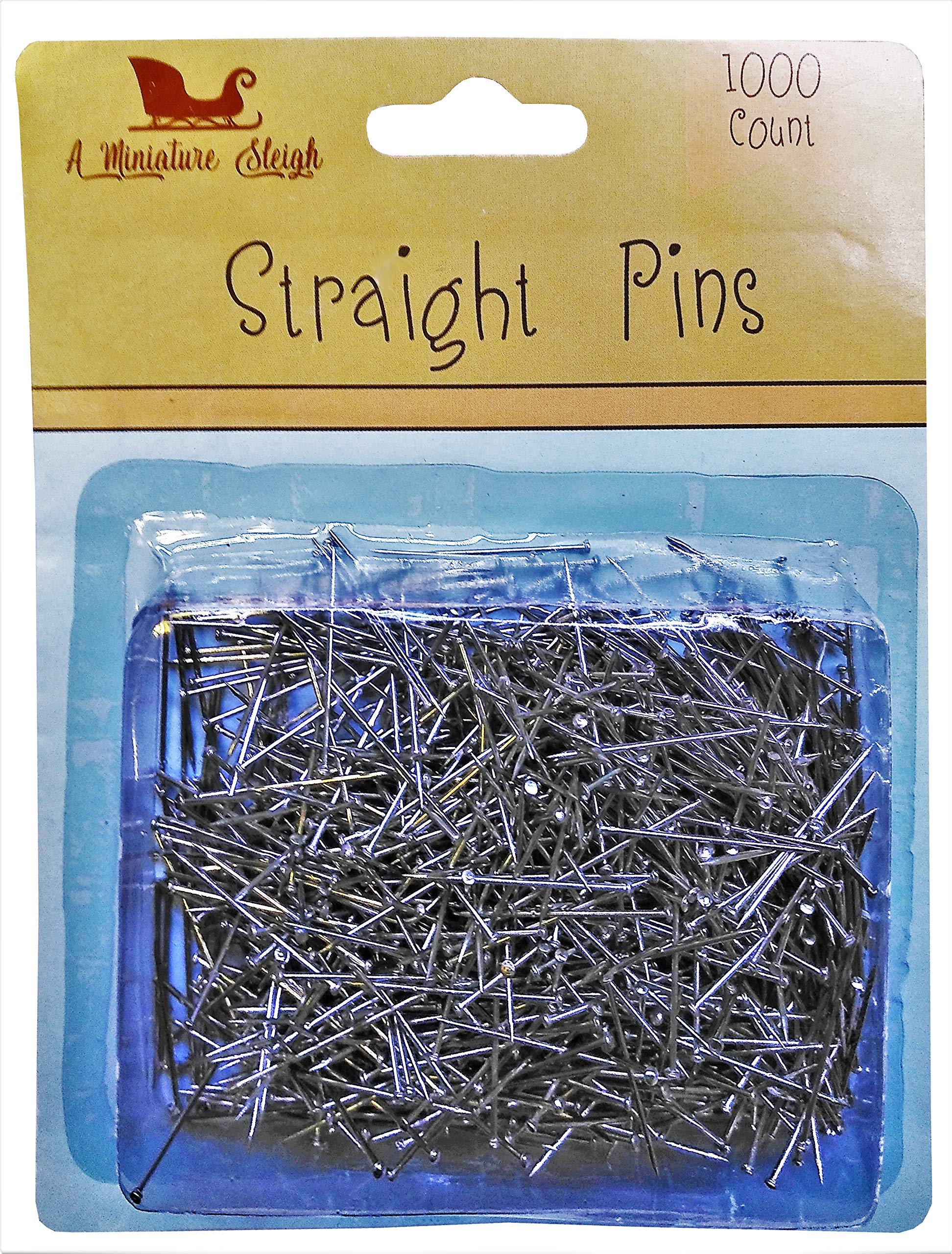 1000 Pack Stainless Steel Dressmaker Pins - 1 Inch Long Flat Head Sewing Pins for Fabric, Tailoring, Quilting & Crafts | Ideal for Dressmaking, Upholstery & DIY Projects