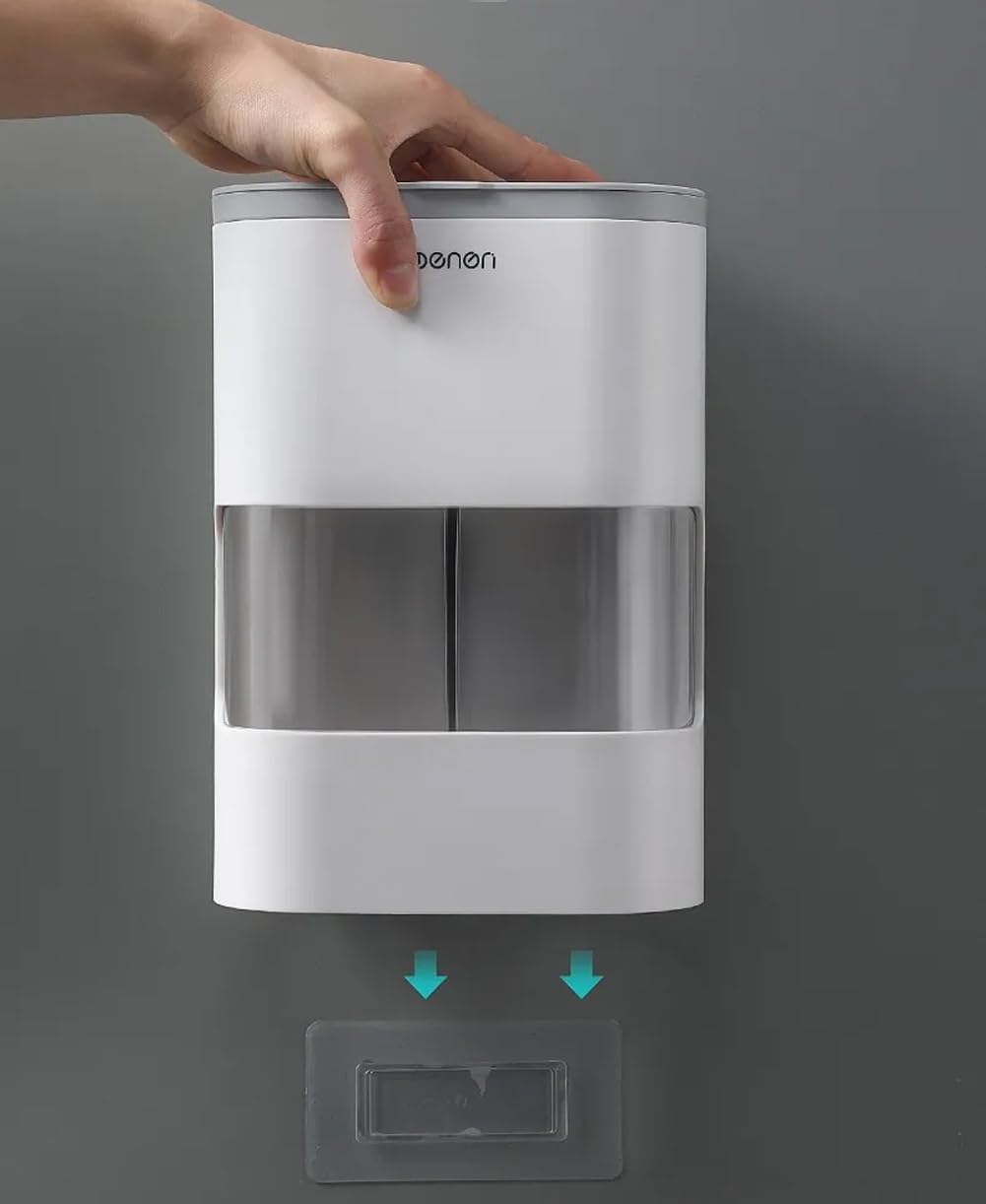 HomeFast Wall Mounted Automatic Paper Cup Dispenser with Anti-Dust Cover - Disposable Cup Holder & Storage Shelf for Water Cups - Perfect for Offices, Restaurants, and Coffee Shops