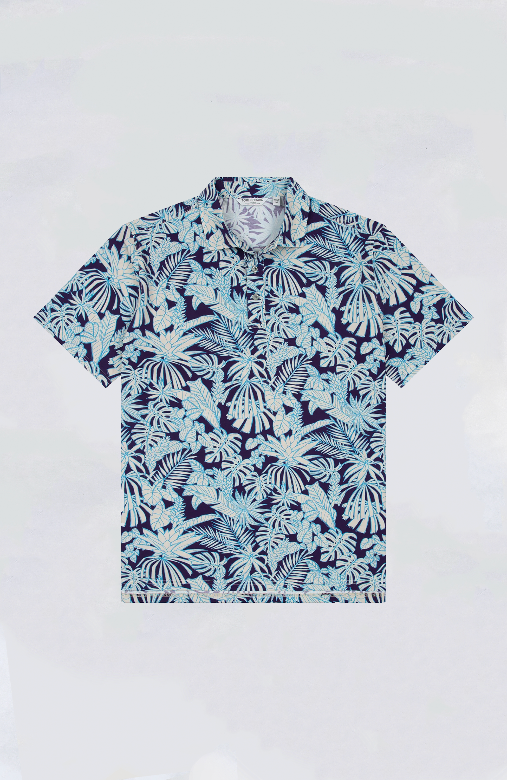 Tori Richard Rainforest Polo Shirt for Men - Breathable Quick-Dry Golf Shirt with Tropical Print - Perfect for Golf, Casual Wear & Outdoor Activities