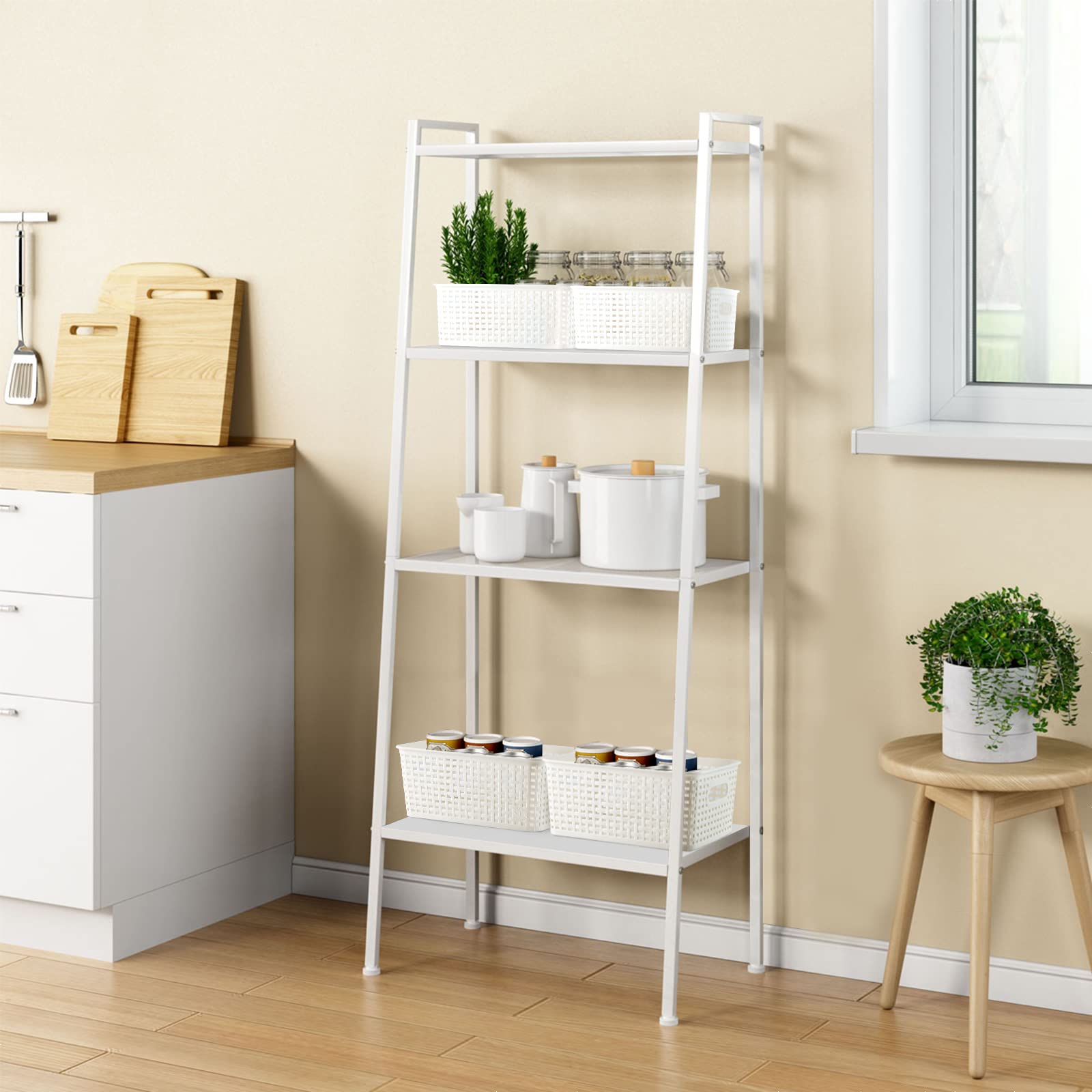 AREYZIN Plastic Storage Baskets with Lids - Organizer Bins for Shelves, Closet & Office