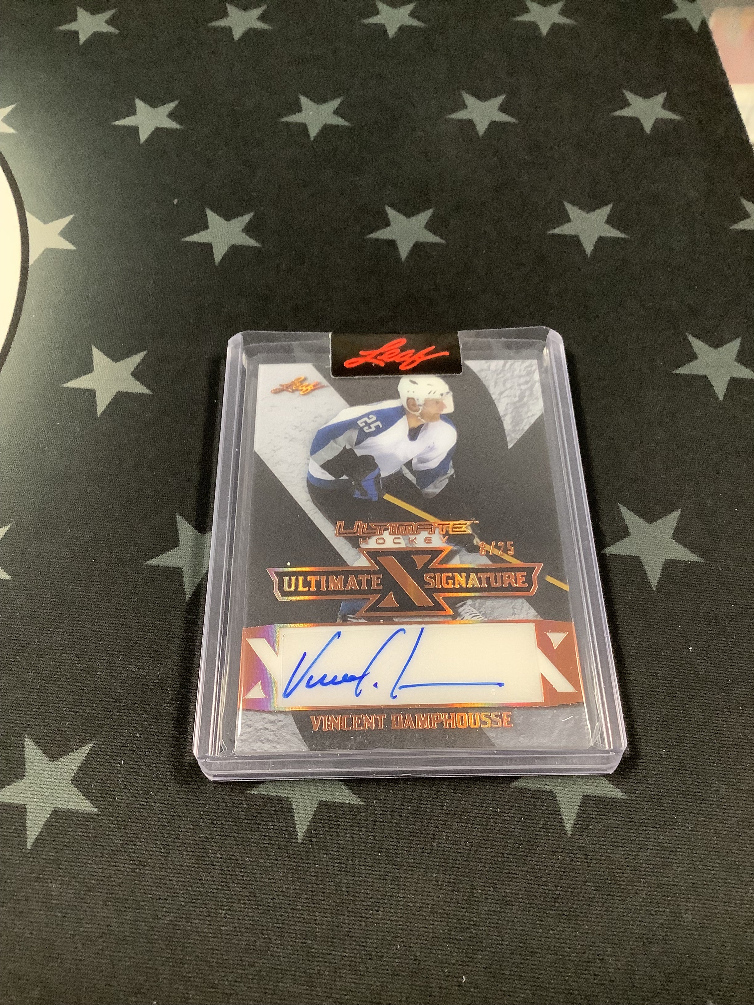2023 LEAF ULTIMATE SIGNATURES VINCENT DAMPHOUSSE #UXS VD1 /25 Hockey Trading Card - Rare Collectible Sports Memorabilia for NHL Fans and Card Collectors - Perfect for Display, Trading, and Investment