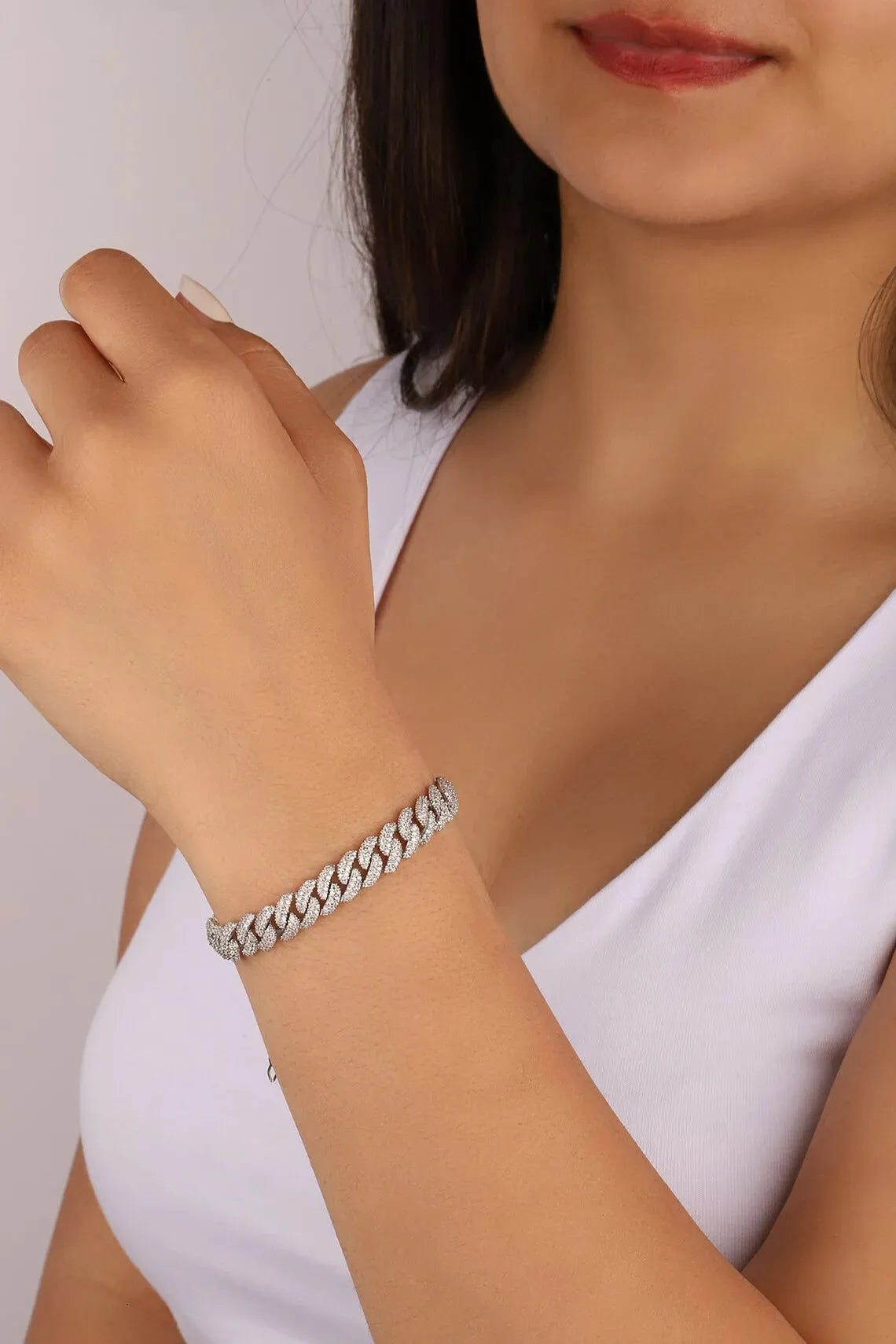 9 Iced Out VVS Diamond Moissanite Bracelet for Women - Luxury Tennis Bracelet with Genuine Moissanite Stones - Perfect for Parties, Weddings & Special Occasions