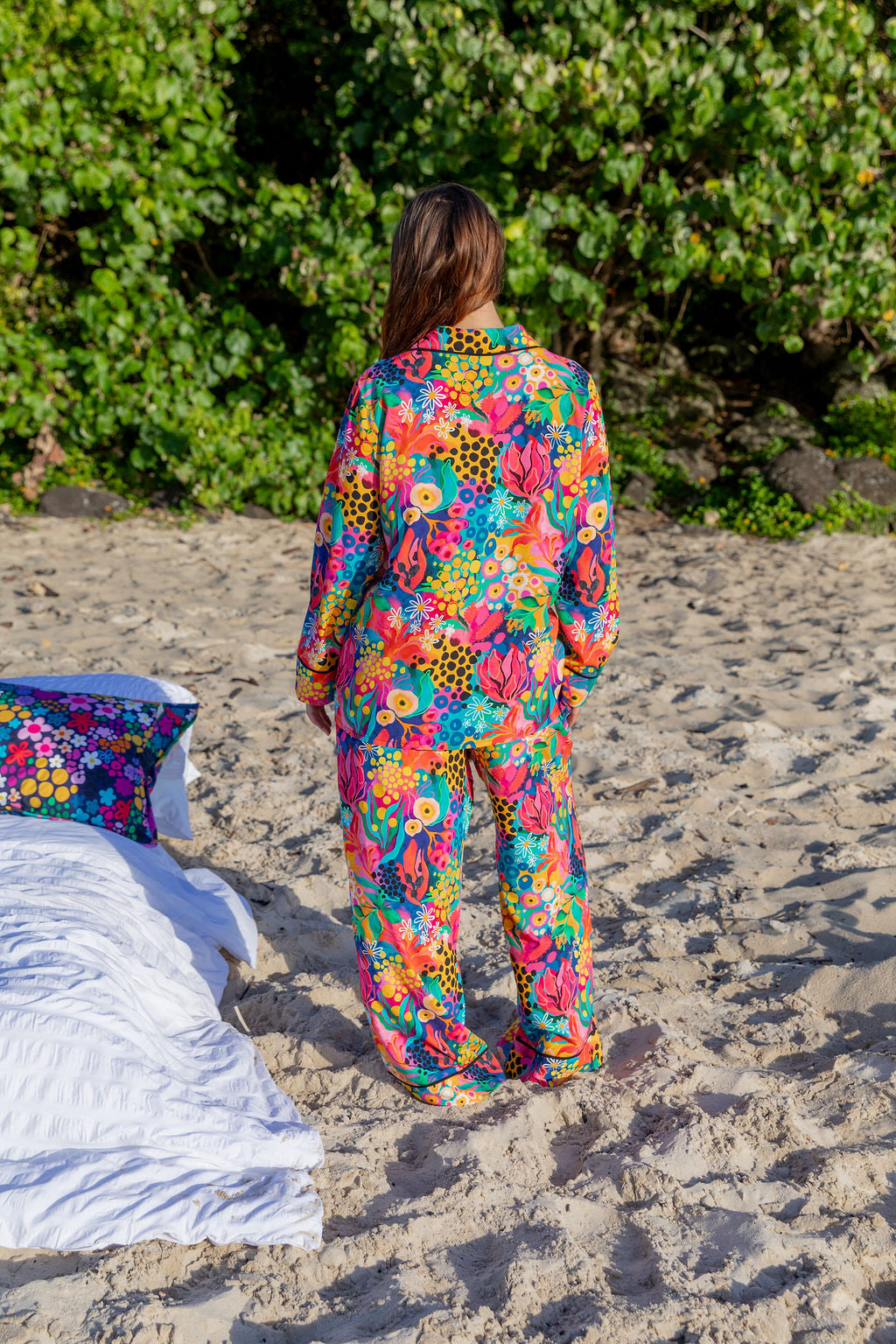 Kasey Rainbow Sundown LS Shirt & Pant Sleepwear Set - Cozy Matching Pajamas for Women | Perfect for Lounging, Sleepovers & Relaxing at Home