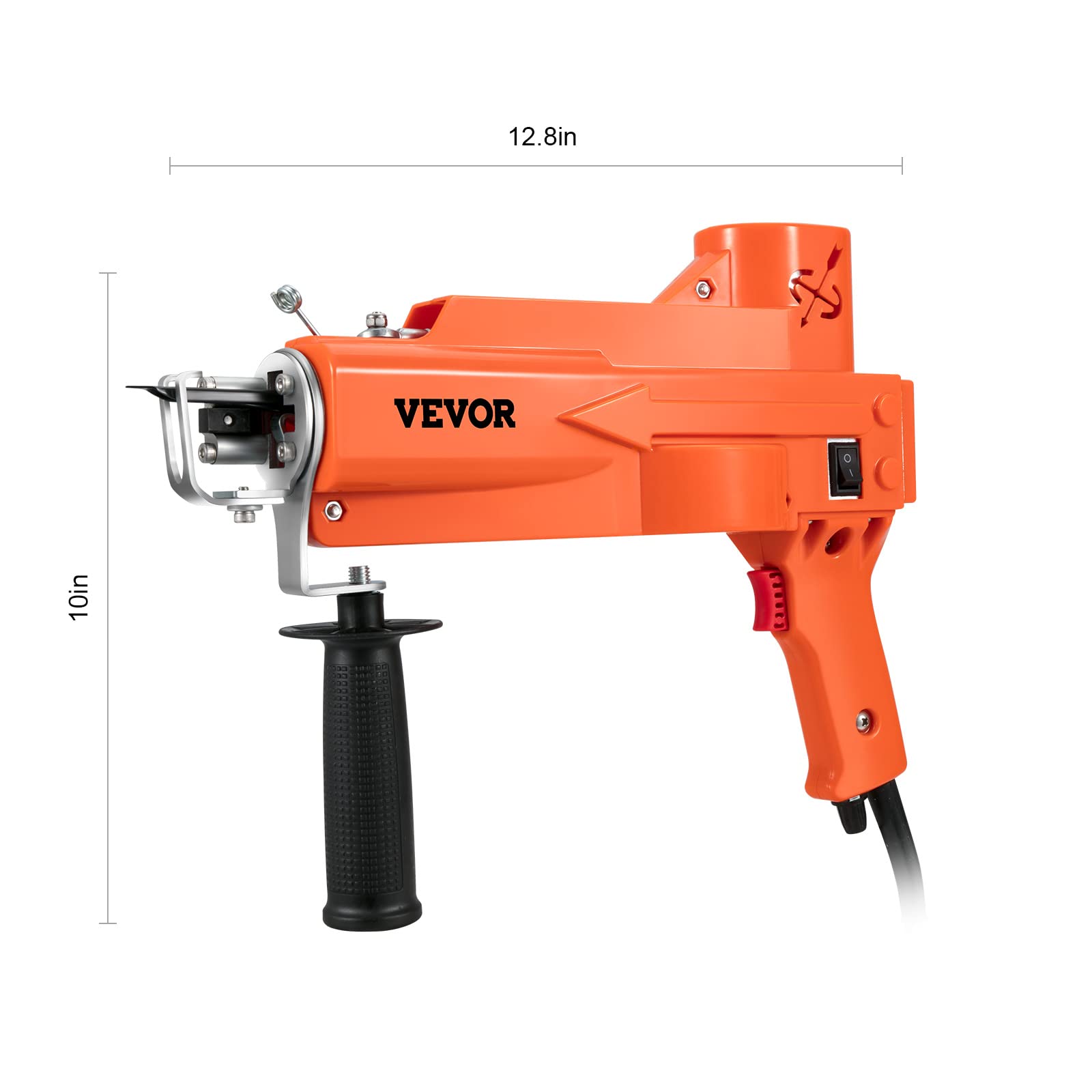 VEVOR Electric Rug Tufting Gun Kit with Tufting Cloth - 2-in-1 Cut & Loop Pile Carpet Weaving Tool, 5-50 Stitches/sec High Speed, 4-25mm Adjustable Height (Orange) - Perfect for DIY Home Decor, Custom Rugs, and Craft Projects