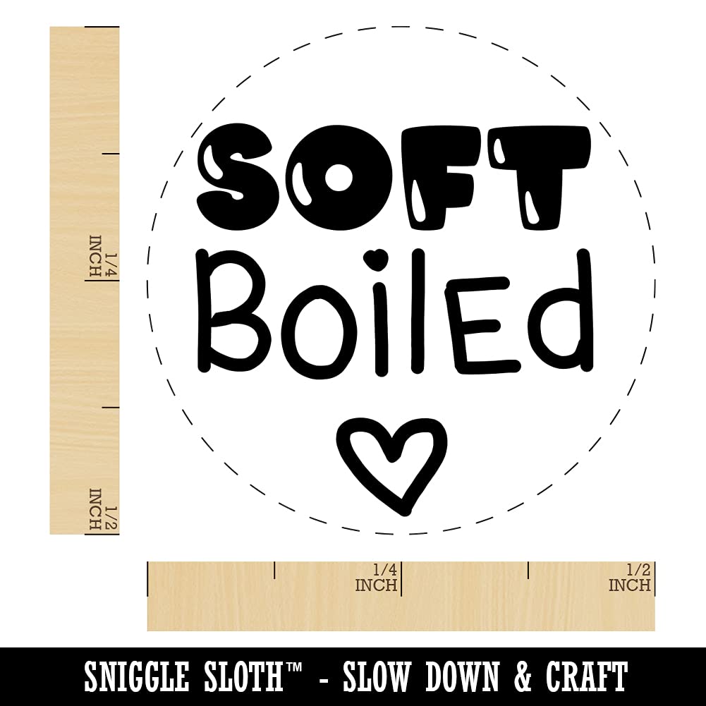 1/2 Inch Mini Soft Boiled Chicken Egg Rubber Stamp - Cute Foodie Stamps for DIY Scrapbooking, Card Making & Journaling