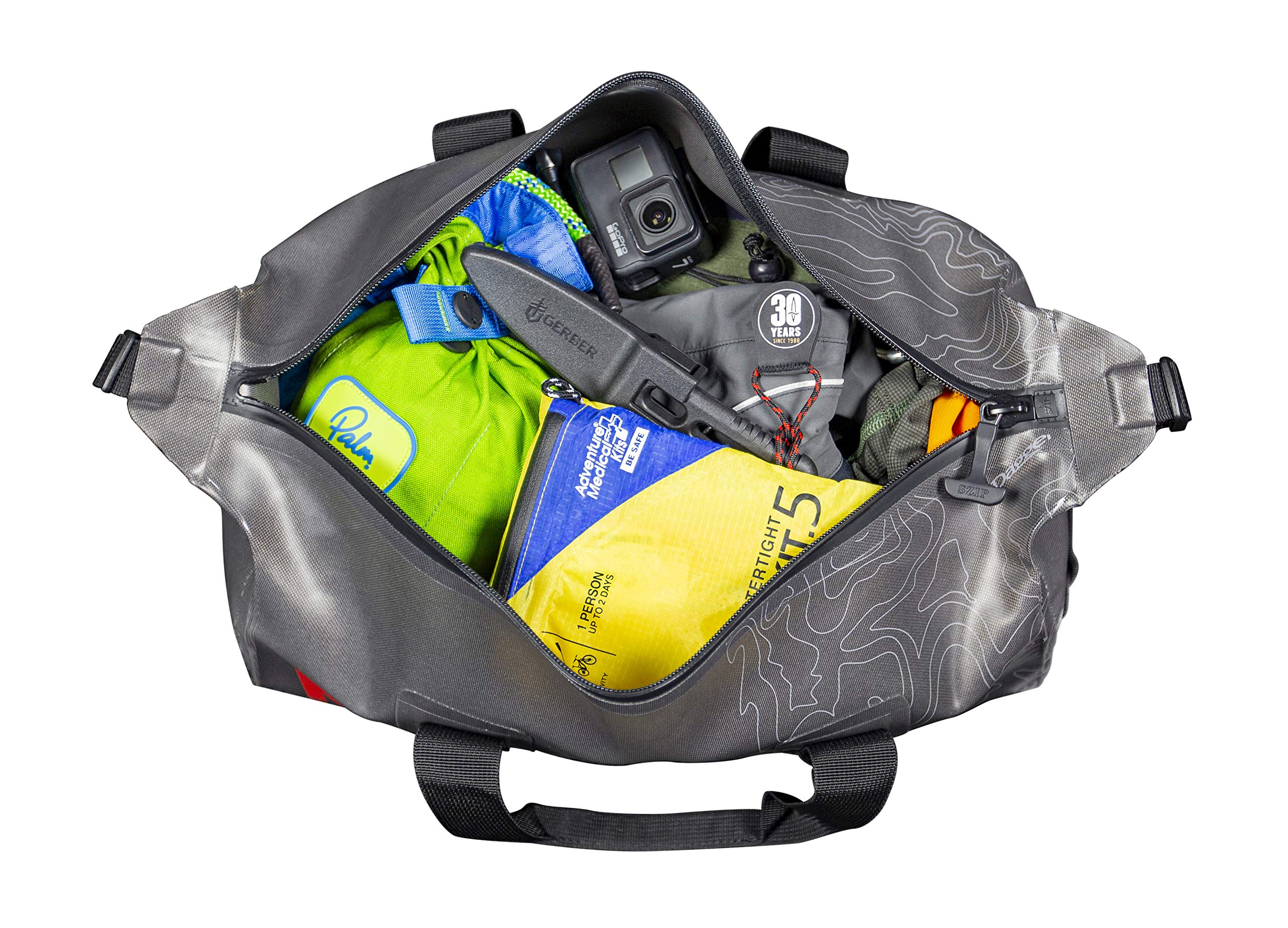 Dagger On-Tap Dry Bag Duffel - 15L Waterproof Kayak Dry Bag with Tie Down Rings & Compression Straps | Perfect for Kayaking, Camping, and Water Sports | Dark Gray (8090003)