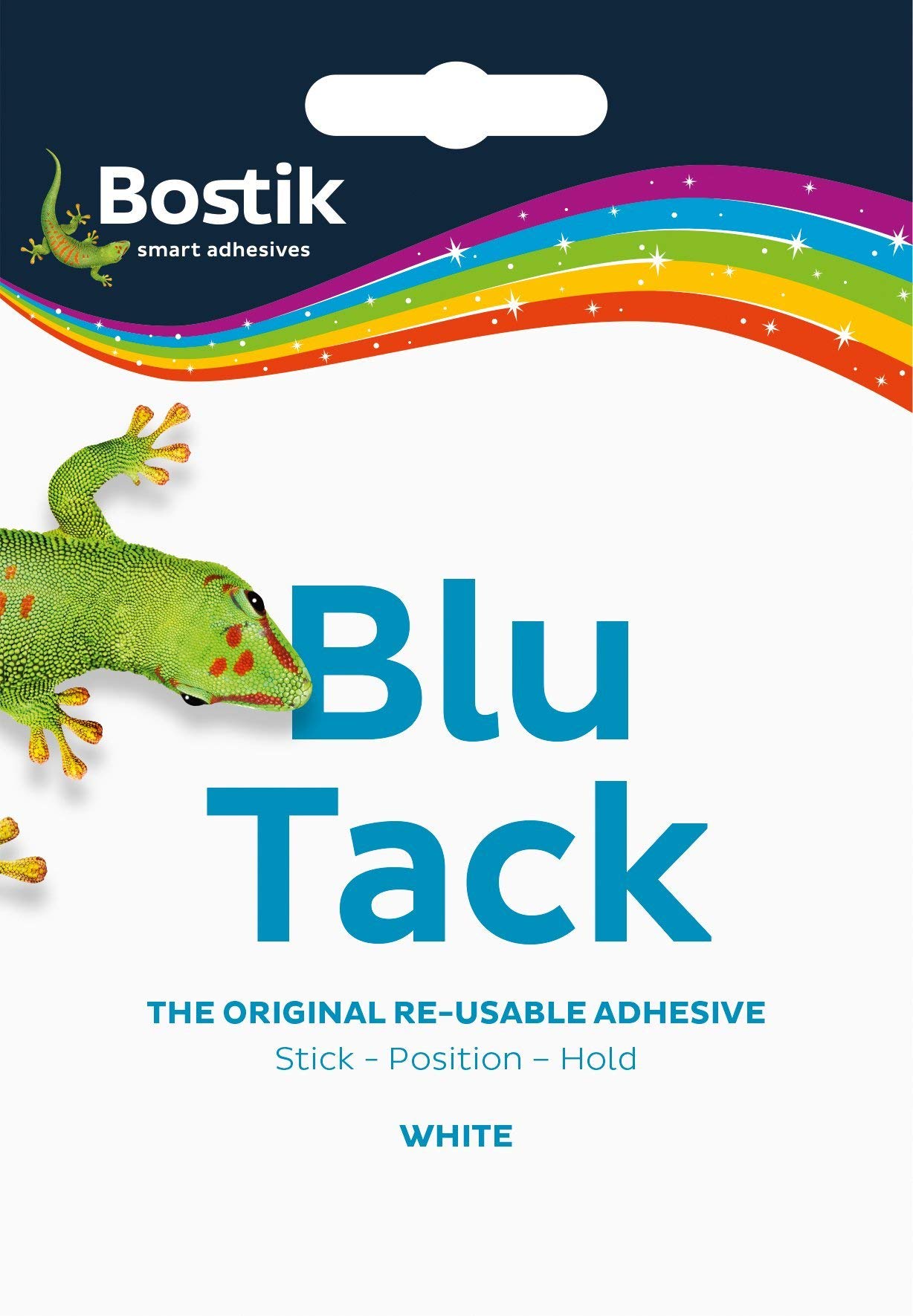 Bostik Blu Tack - Multipurpose Reusable Adhesive Putty, Non-Toxic & Safe for Home, Office & School - White Color - Perfect for Hanging Posters, Photos & Decorations Without Damaging Walls