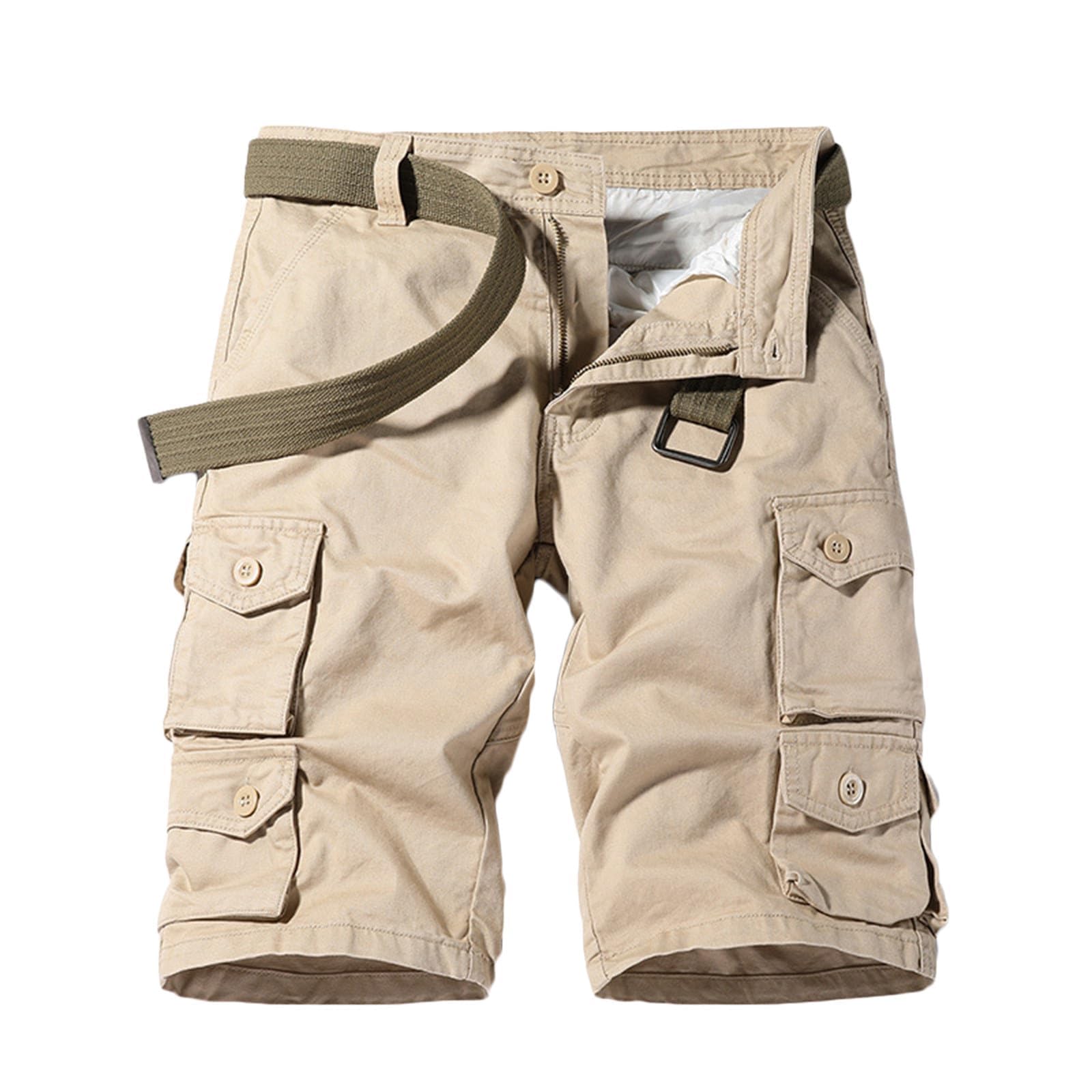 Men's Casual Cargo Shorts - Lightweight Cotton Breathable Outdoor Hiking Shorts with Multiple Pockets | Perfect for Summer, Travel, Camping & Everyday Wear