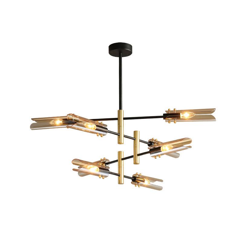 Astrid Double Chandelier - Modern Crystal Ceiling Light Fixture for Dining Room & Living Room | Elegant Home Decor Lighting for Weddings & Luxury Interiors