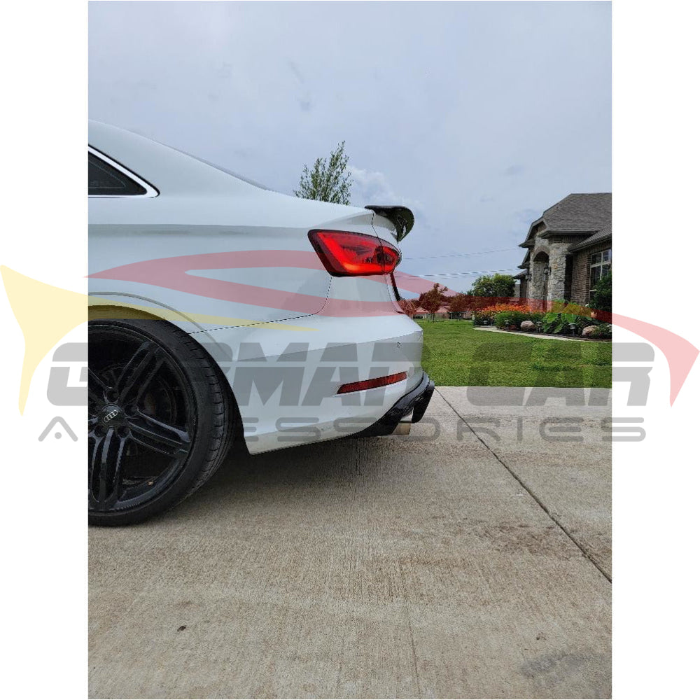 2014-2016 Audi A3/S3 Carbon Fiber Rear Diffuser with Integrated LED Brake Light | 8V A3/S3 Model | Enhances Sporty Look & Aerodynamics for Street or Track Racing
