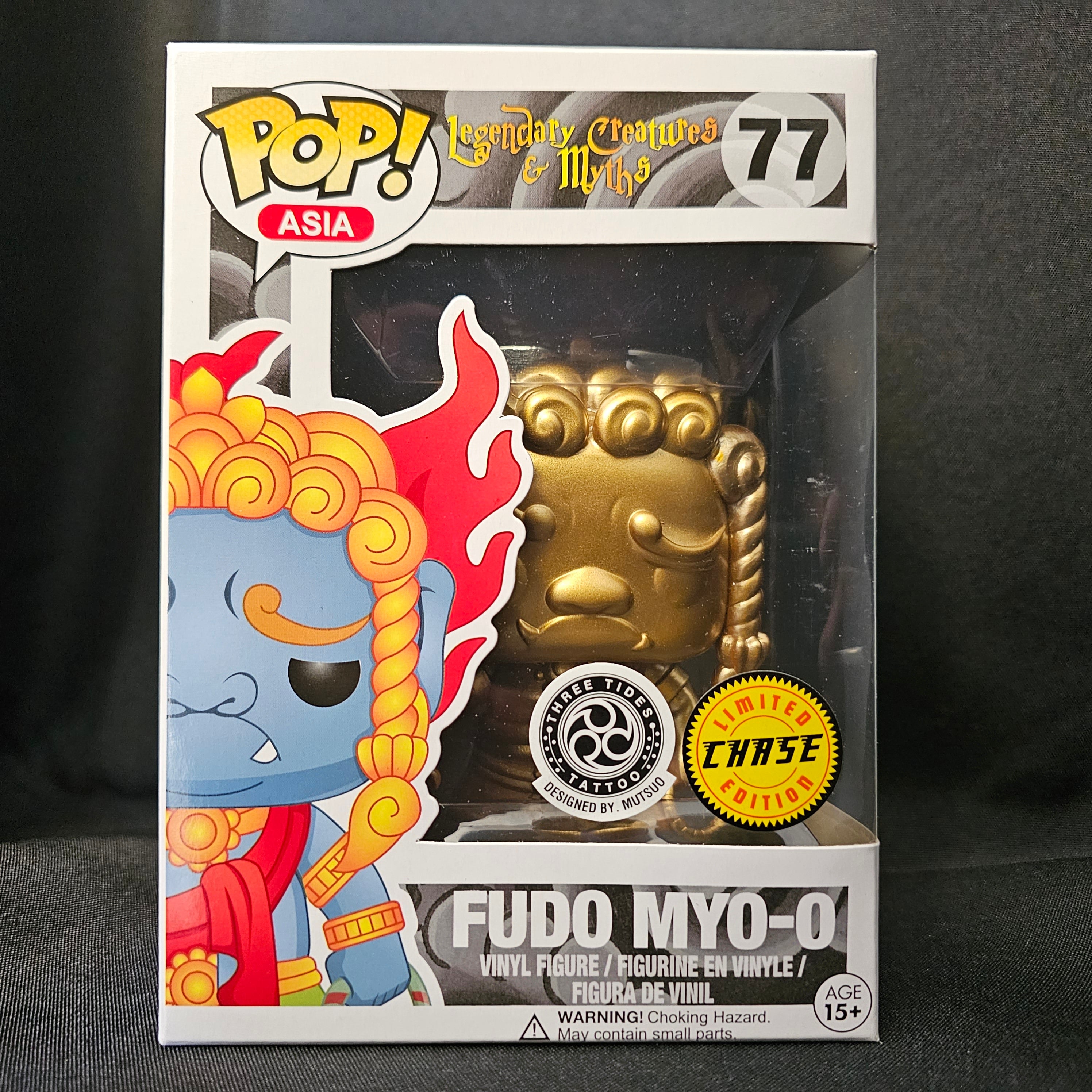 Asia Pop! Vinyl Figure Gold Fudo Myo O (Chase) - Limited Edition Collectible Anime Statue from Legendary Creatures and Myths Series #77 - Perfect for Anime Fans, Gift Giving, and Home Decor Display