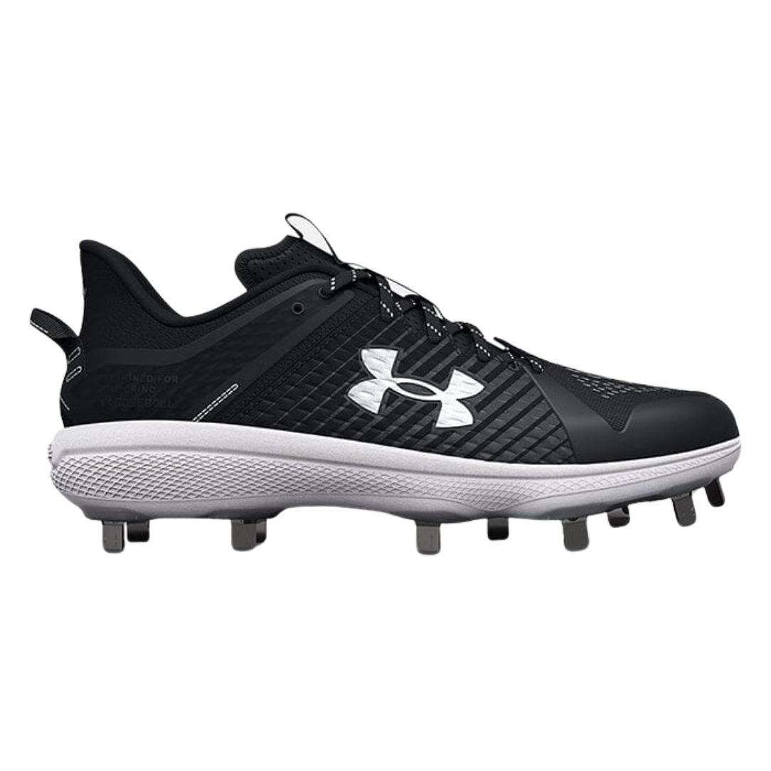 UnderArmour Men's UA Yard Low Metal Baseball Cleats - Black (3025592-001) | Lightweight & Durable Baseball Shoes for Field Performance | Perfect for Baseball Games, Training & Outdoor Sports