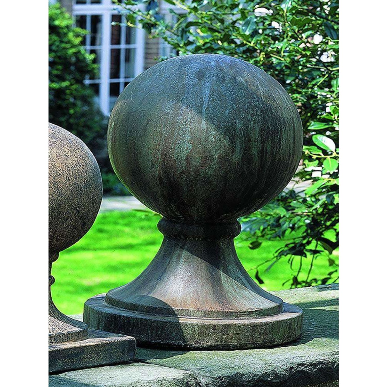 Campania International Large Decorative Sphere with Round Base - Elegant Home & Garden Accent for Indoor and Outdoor Decor