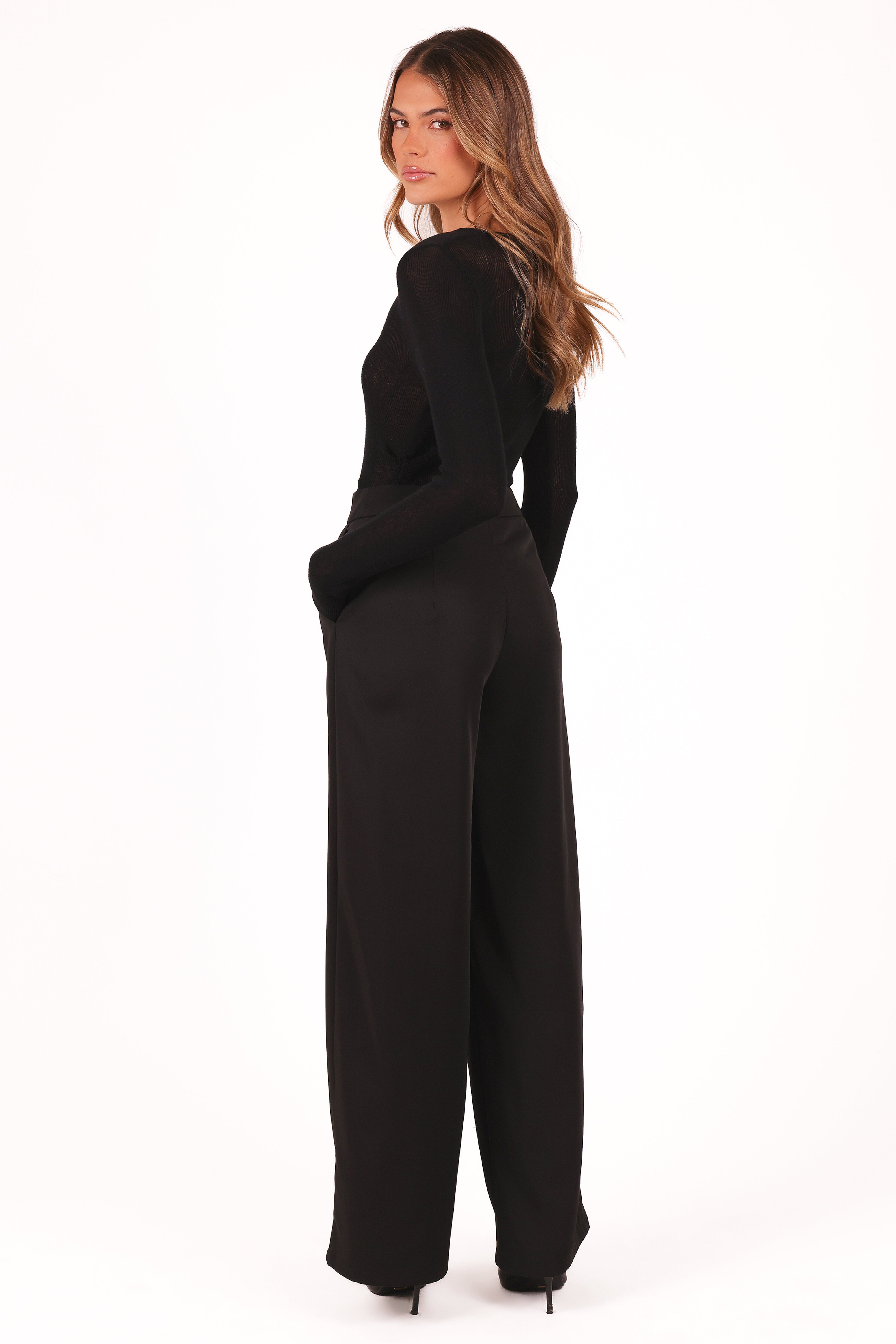 Ana Pants for Women - High Waisted Black Stretch Pants | Comfortable & Stylish for Work, Travel & Casual Wear