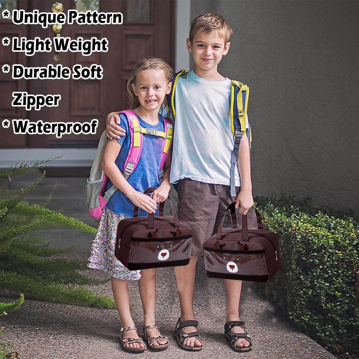FunBlast Insulated Lunch Bag – Reusable & Leak-Proof Rectangle Lunch Box for Office, School, Picnics & Travel | Thermal Tiffin Carrier for Men & Women | Perfect for Meal Prep, Work Commutes & Outdoor Adventures (Brown)