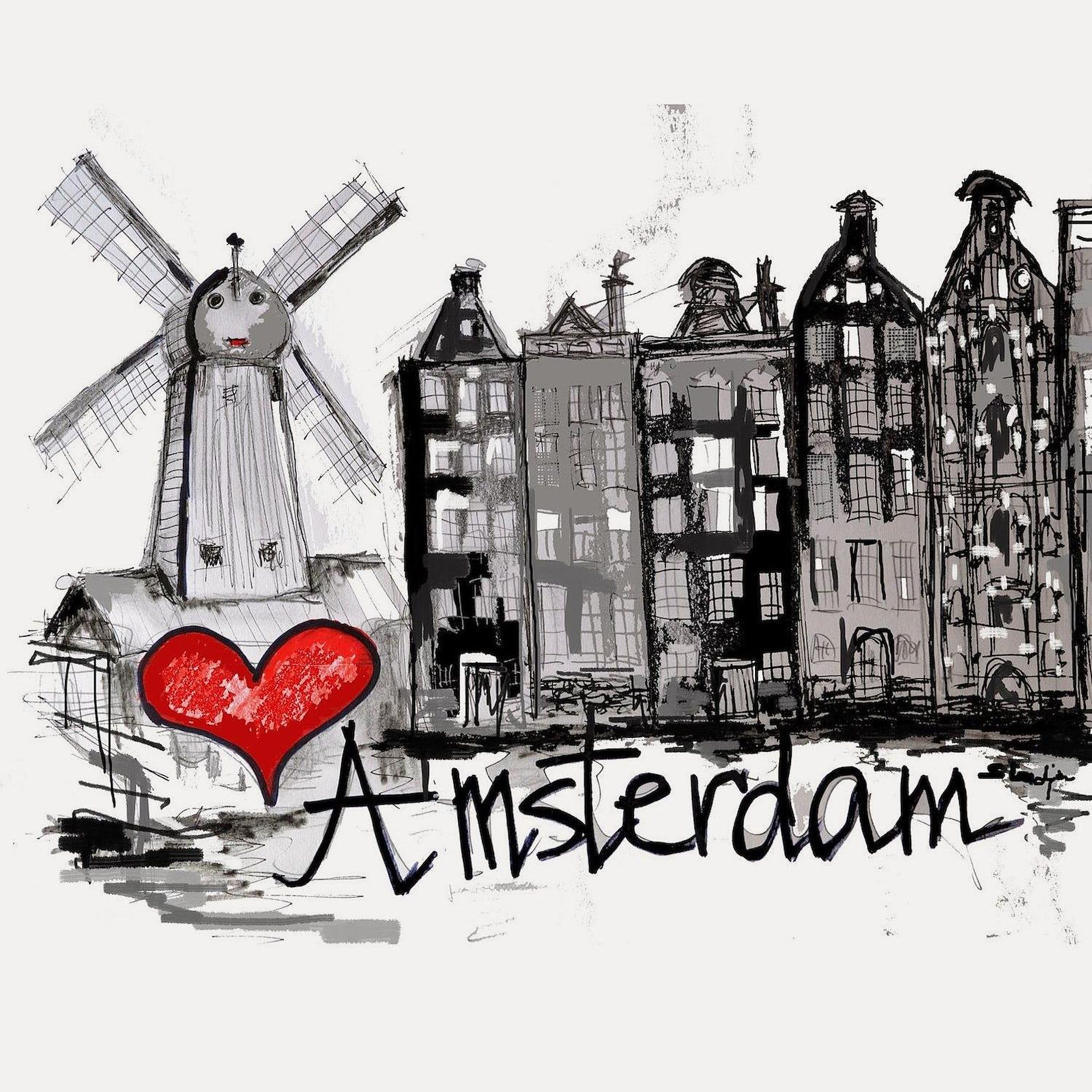 Funny Amsterdam Shot Glass - I Love Amsterdam Souvenir Glass for Parties & Travel - Perfect for Cocktails, Gifts & Dutch-Themed Celebrations