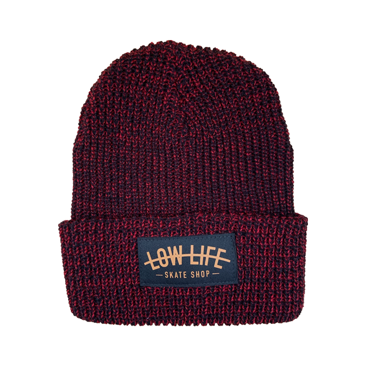 BLACK LOGO Ribbed Beanie Hat for Men & Women - Warm Winter Knit Skull Cap for Outdoor Activities, Skiing, Snowboarding