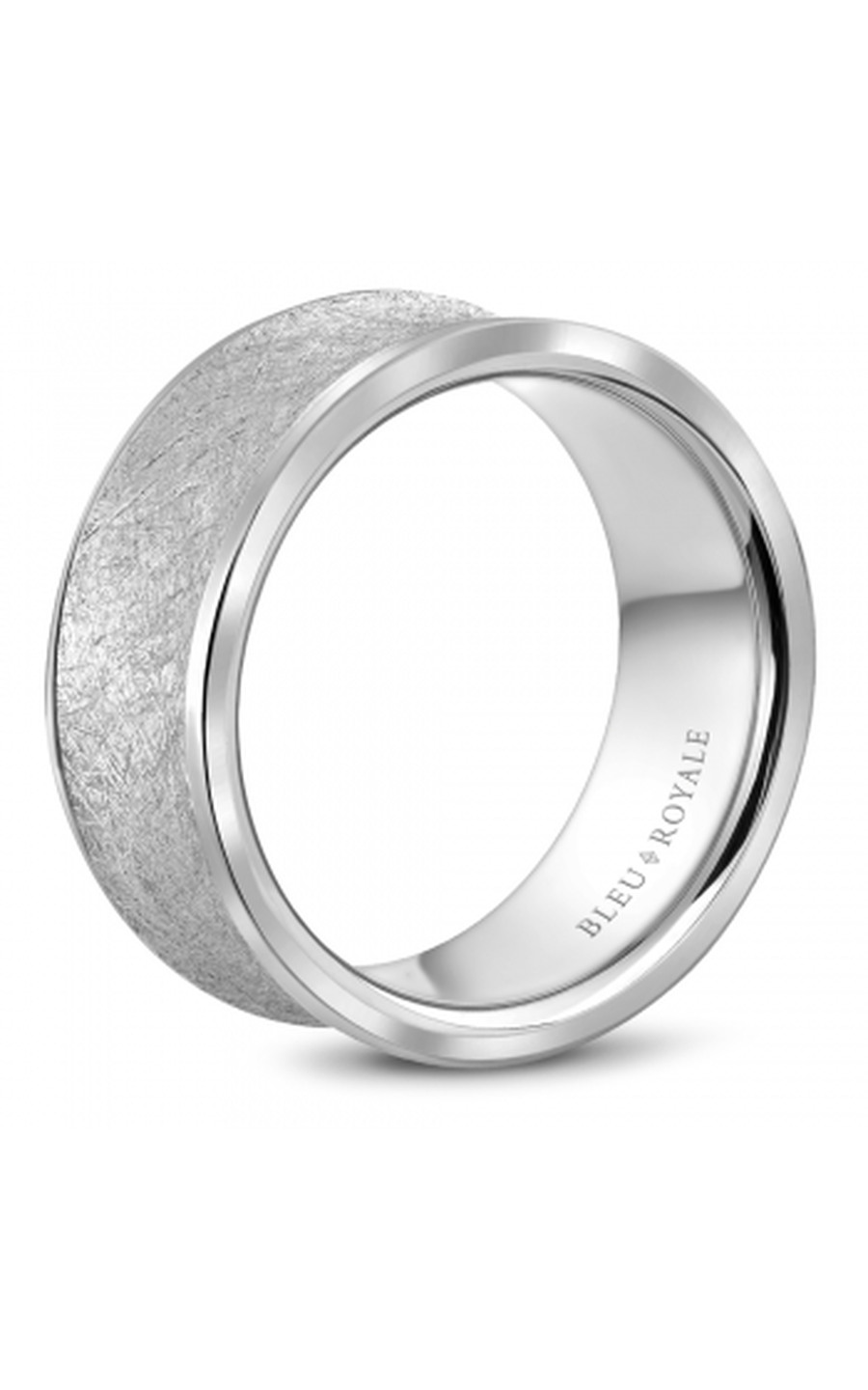 Bleu Royale Men's Wedding Band Ring RYL 053W8 - 14K White Gold Classic Wedding Ring for Men, Perfect for Engagement, Anniversary & Special Occasions