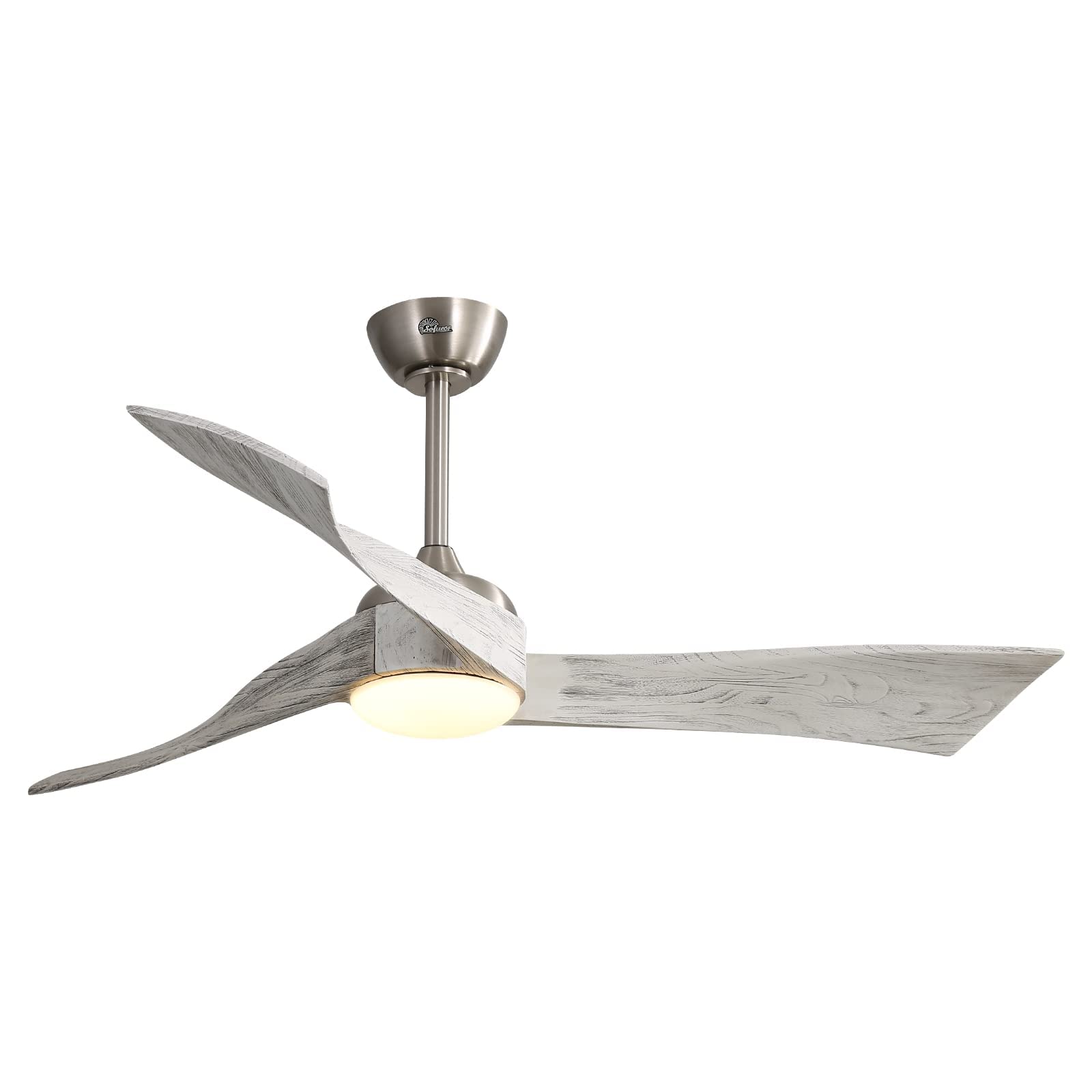 Sofucor 52 Inch Wood Ceiling Fan with Light Kit and Remote Control, 3 Reversible Blades, 6-Speed Silent Motor, 3 Timer Settings - Perfect for Living Room, Bedroom, and Outdoor Patio