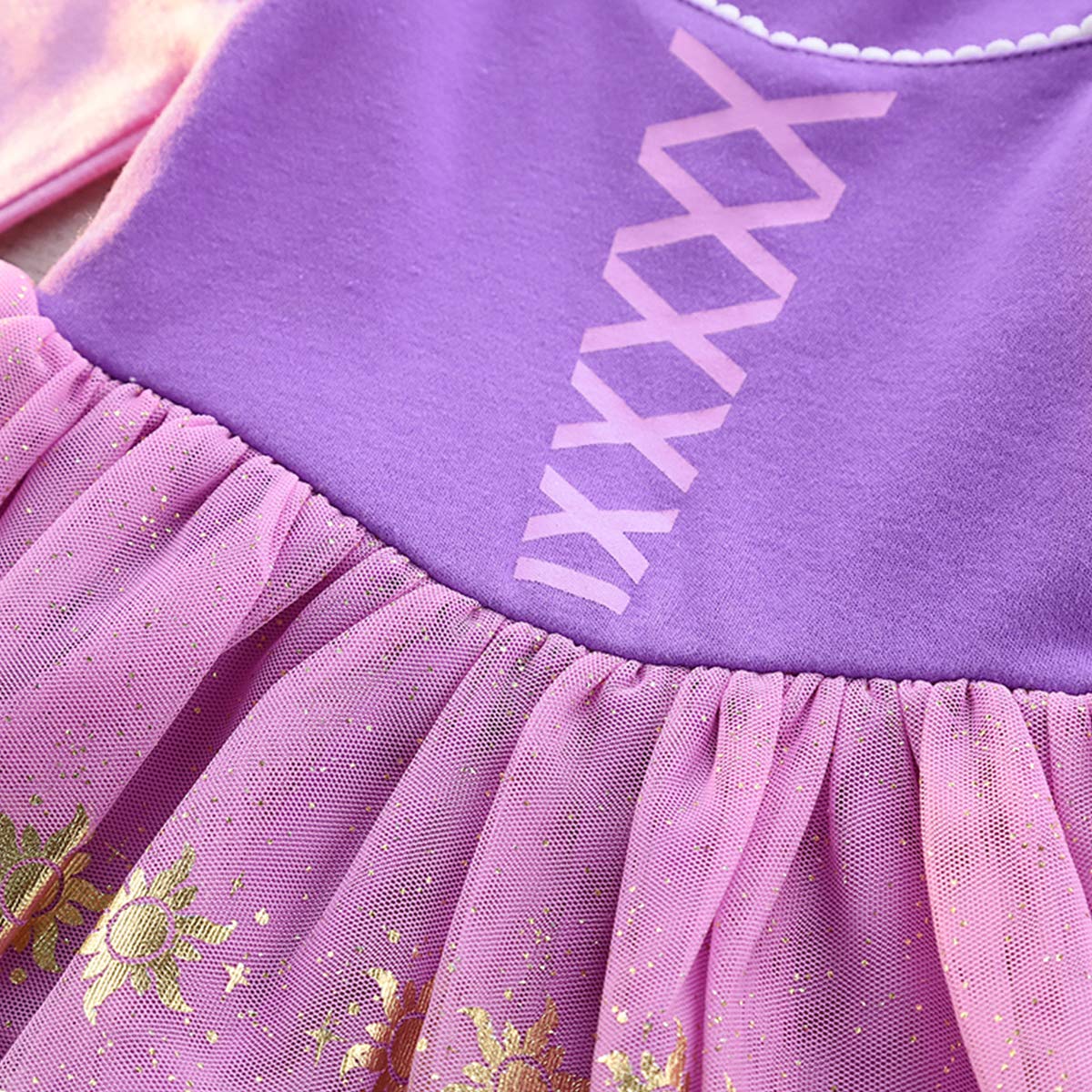 Baby Girls Princess Costume Set - Birthday Bodysuit Romper with Tutu Dress & Headband | Halloween, Christmas Party Outfit | Perfect for Dress-Up, Photo Shoots & Special Occasions