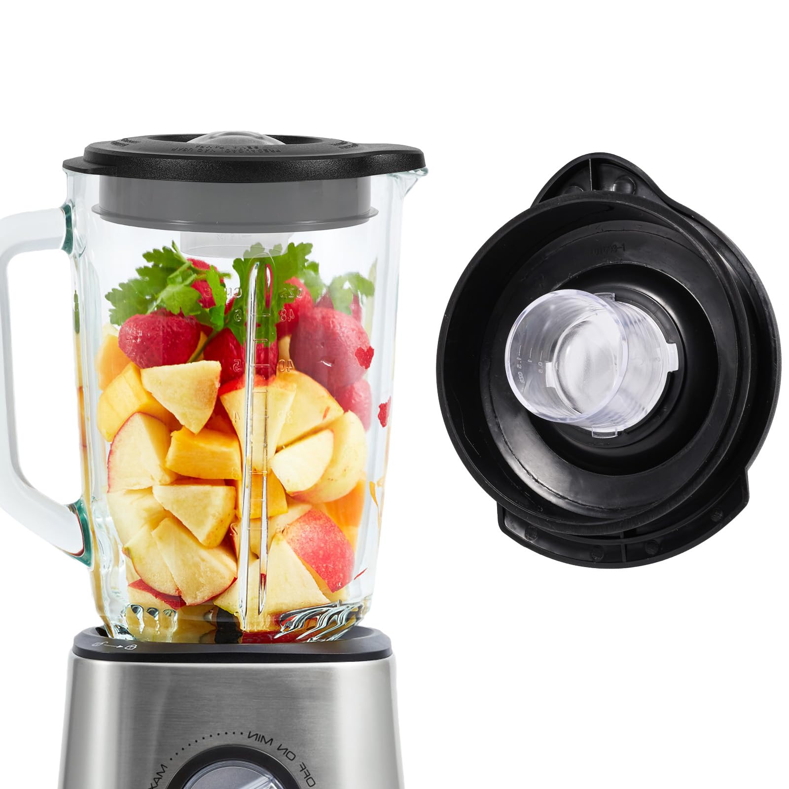 Oster 6-Cup Pro 1200 Blender Jar Lid Cover Replacement - Compatible with Osterizer Classic Series Blenders - Durable Plastic Mixer Jar Cap Top Accessory - Perfect for Smoothies, Shakes & Food Prep
