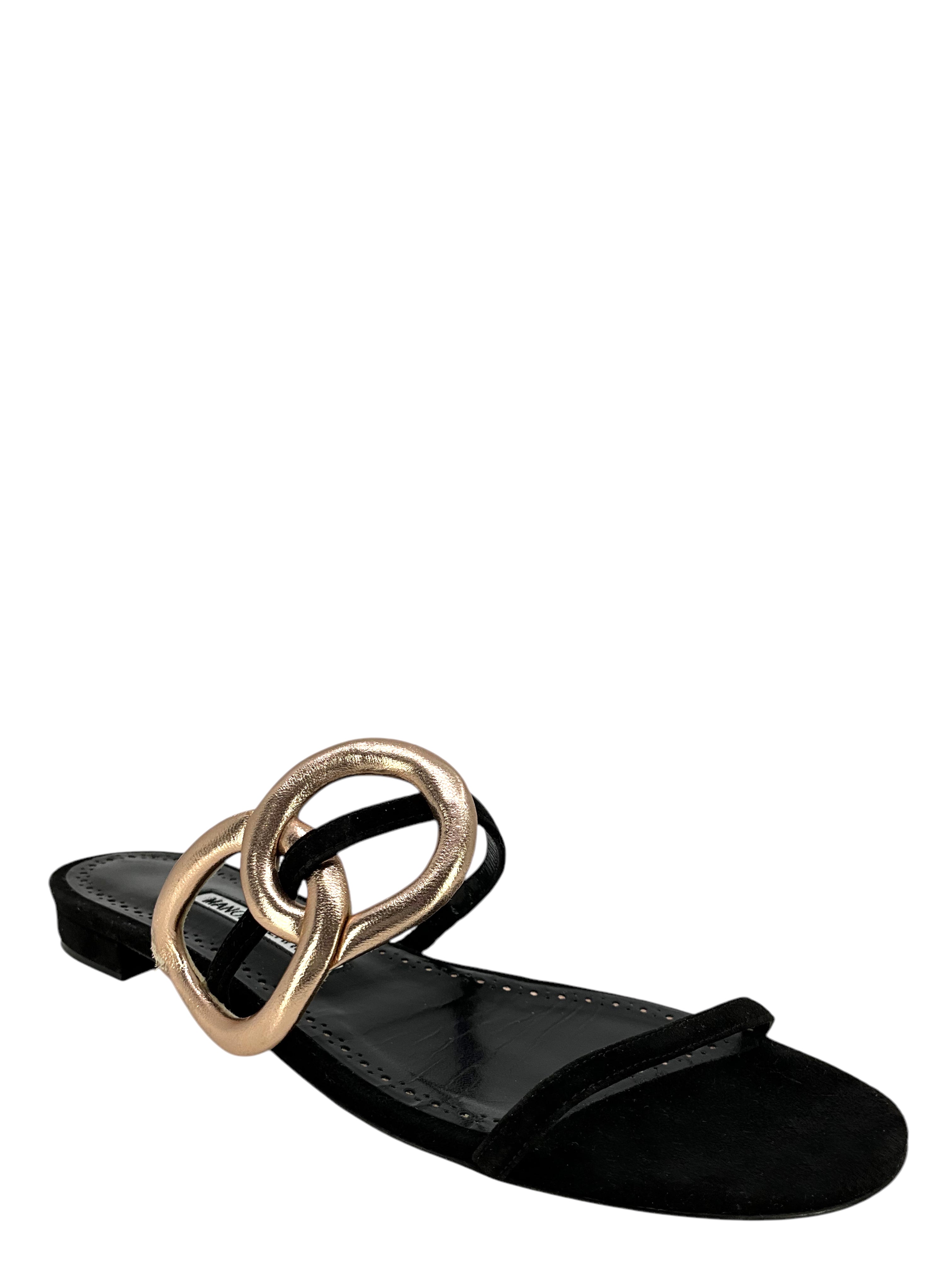 Manolo Blahnik Piedad Suede Slide Sandals for Women | Size 9 US | Comfortable Summer Casual Shoes | Perfect for Beach, Vacation and Everyday Wear