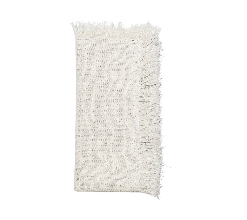 Elegant Fringe Napkins Set of 4 - Premium Cotton Decorative Table Linens for Dinner Parties, Weddings & Home Decor