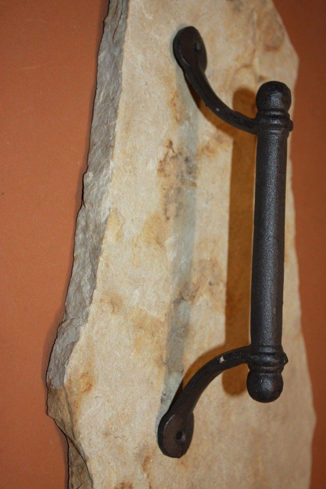 10-Pack Large Spanish Mission Cabinet Pulls - Heavy Duty Cast Iron Handles 10.5