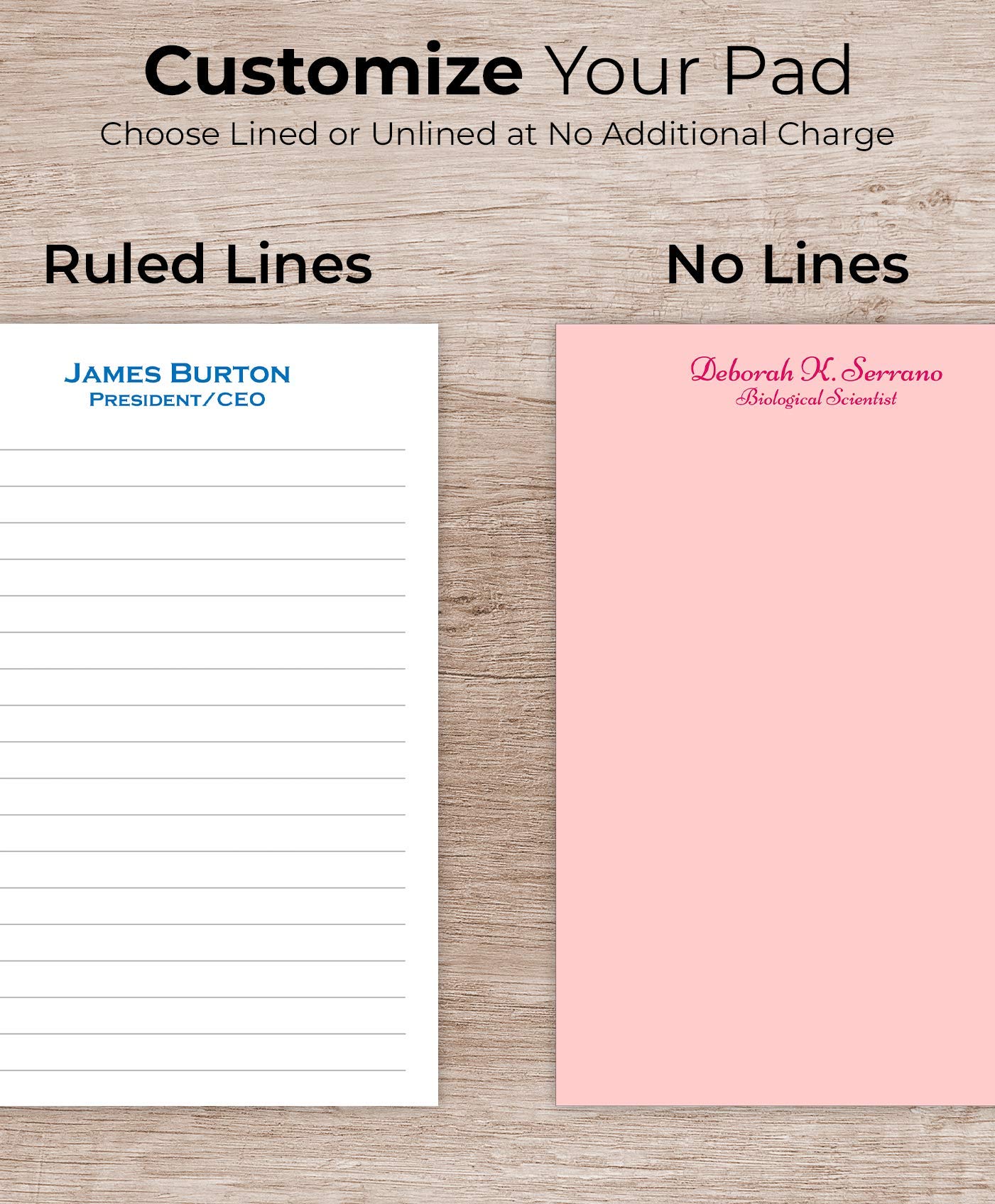 Custom Printed Yellow Notepads 4x6 Inches - Personalized Memo Pads with Company Name, Ruled/Blank Options in Multiple Colors - 50 Sheets per Pad, 72 Pads Bulk Pack - Perfect for Office Supplies, Business Branding & Gift Giving
