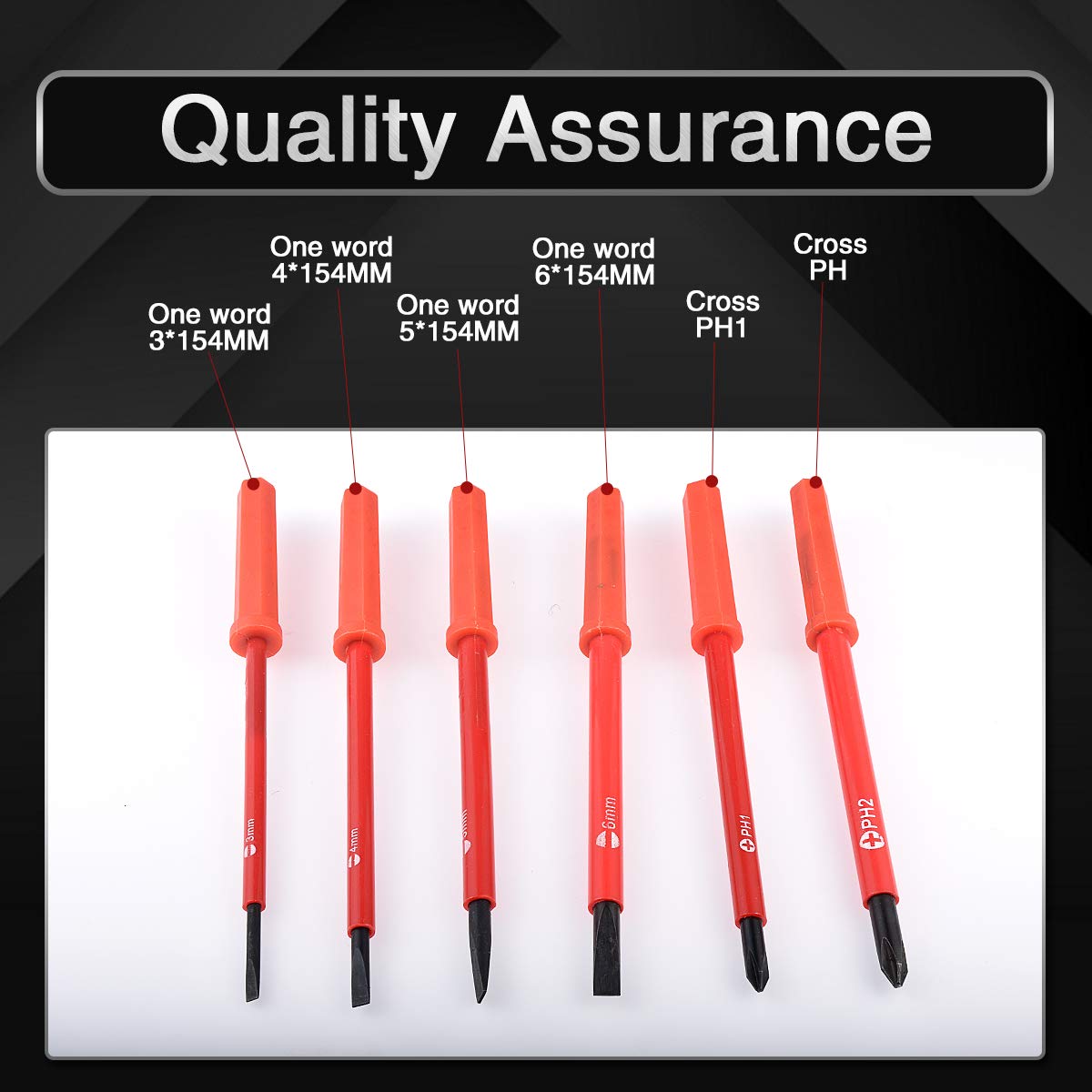 KATUR 7-Piece Insulated Screwdriver Set with Interchangeable Blades - VDE Certified Phillips & Flathead Screwdrivers for Electrical Work - Perfect for Electricians, DIY Home Repairs & Automotive Maintenance