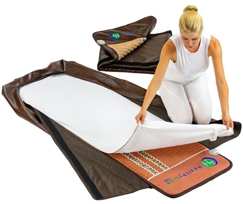 Premium Full-Sized TAO Gemstone Mat with 5 Natural Healing Therapies - Acupressure, Pain Relief & Relaxation for Home Spa, Yoga & Meditation