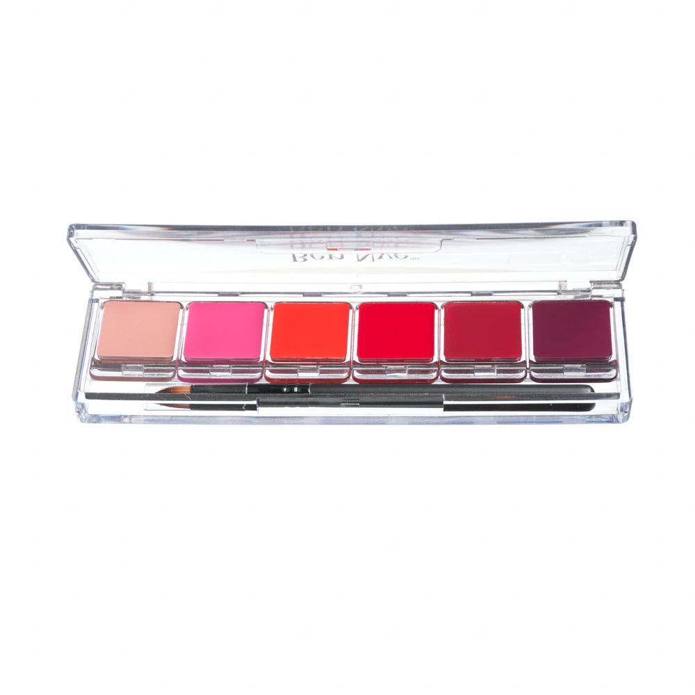 Ben Nye Professional Makeup LSP 20 Fashion Lip Colour Palette - 6 Long Lasting Lipstick Shades for Stage, Photography & Everyday Wear