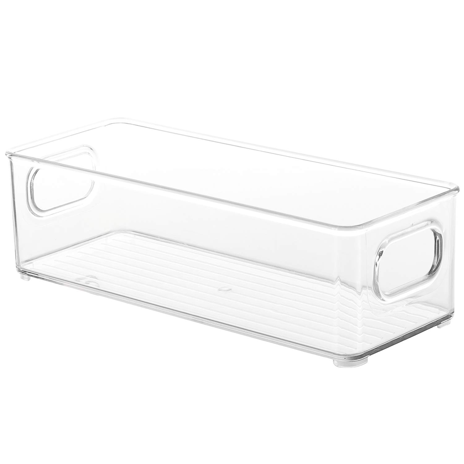 STORAGEBUD Clear Stackable Refrigerator & Freezer Organizer Bins - Pantry Storage Containers for Kitchen Organization - Perfect for Food Storage, Meal Prep & Decluttering Fridge/Freezer