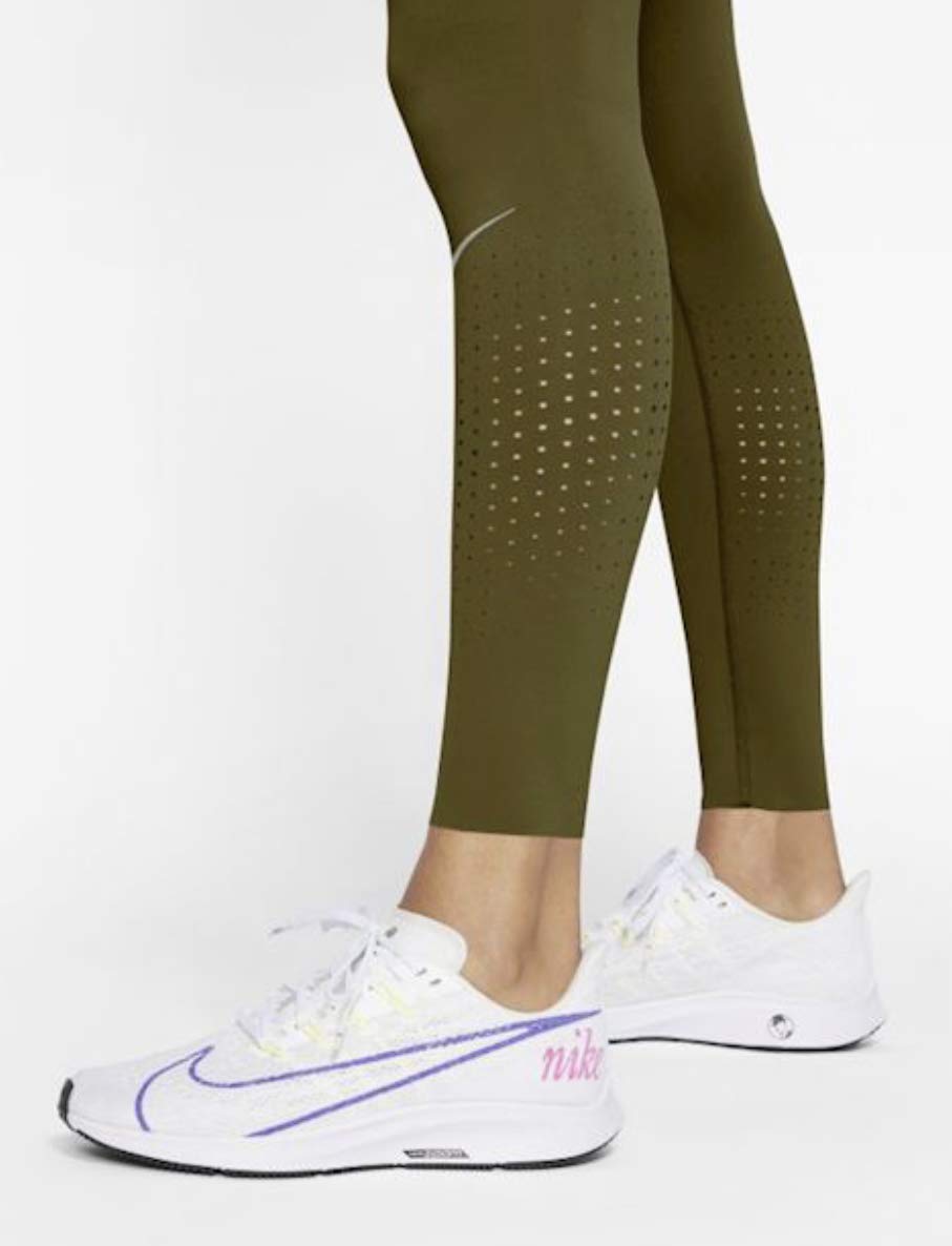 Nike Women's Epic Lux Running Tights - High Waist Yoga Pants for Workout & Training (Olive Green/Silver, Small) | Perfect for Gym, Jogging & Outdoor Activities