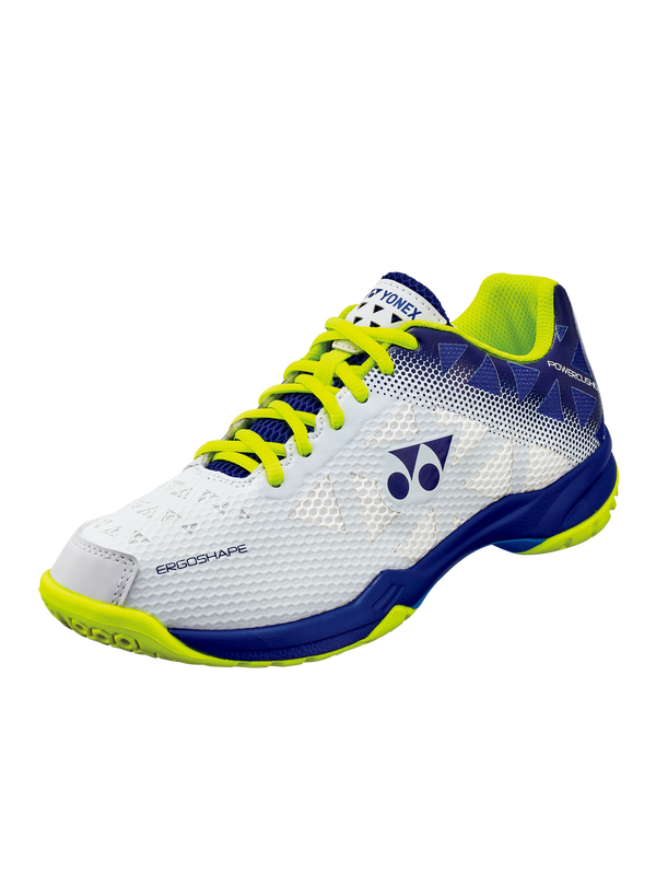 Yonex Power Cushion 50 Unisex Badminton Shoes - White/Blue - Lightweight Comfort for Indoor Court Sports & Training