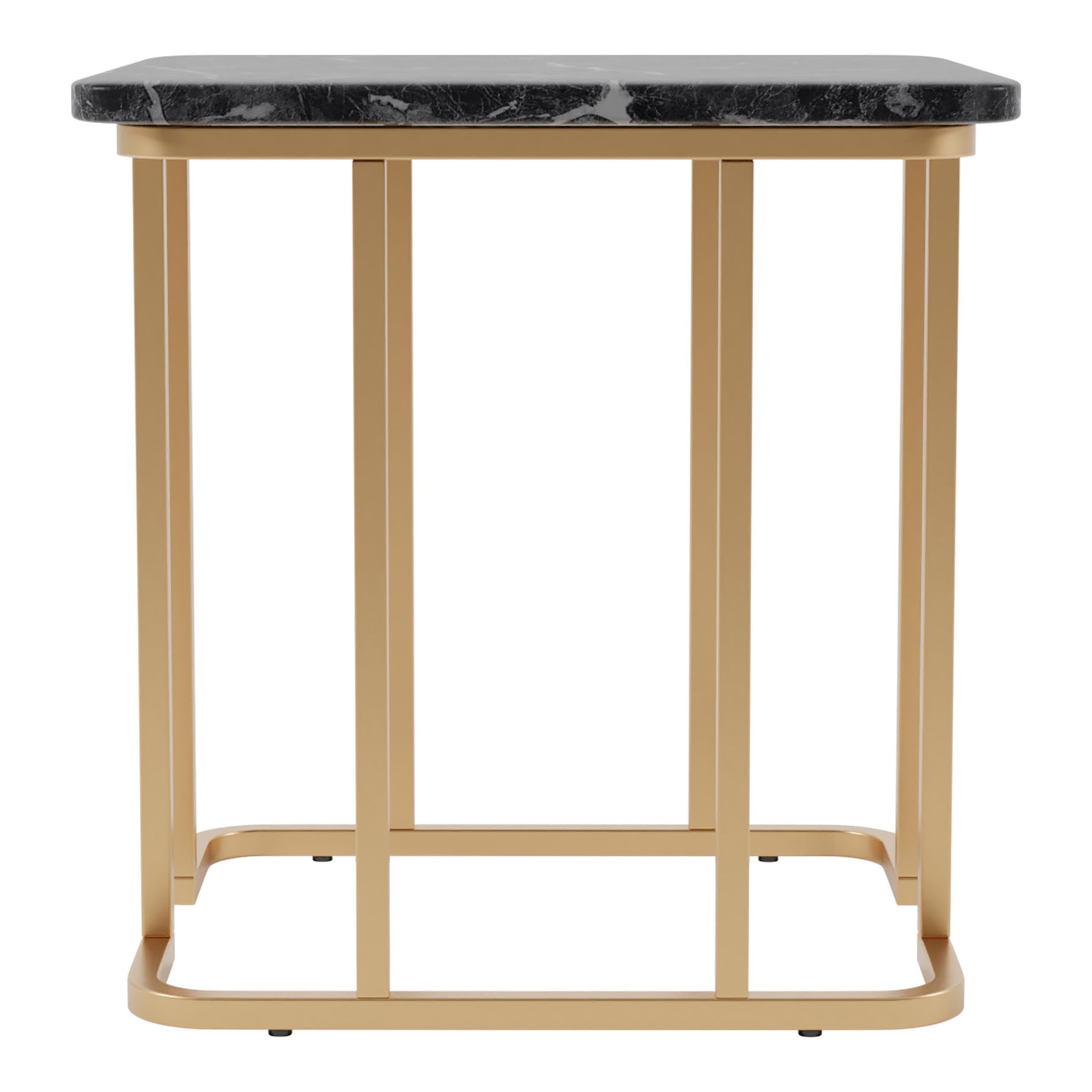 Furniture of America Clotten Metal 3-Piece Coffee Table Set in Black - Modern Living Room Furniture for Home & Office Decor