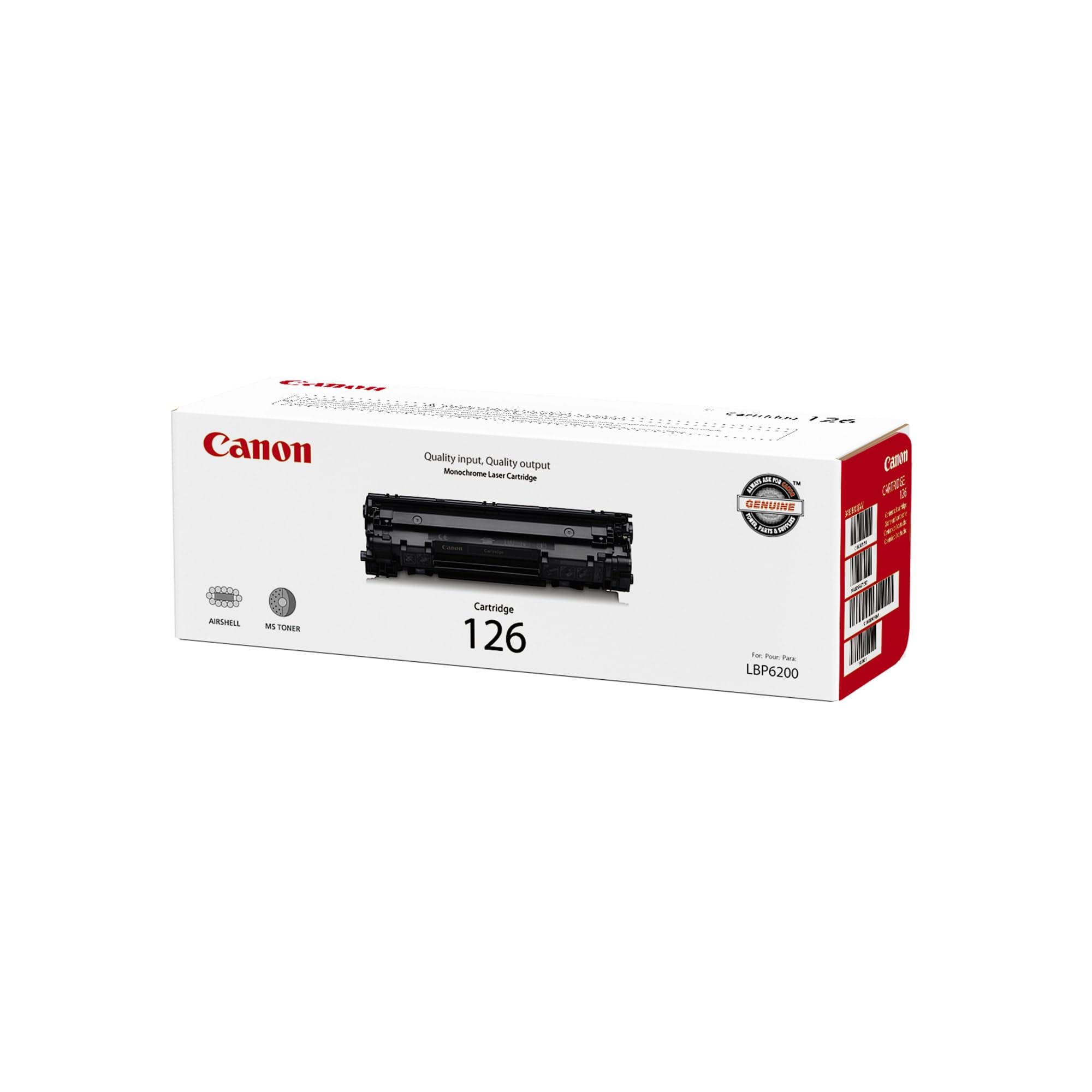 Canon Genuine 126 Black Toner Cartridge (3483B001) - 1-Pack Replacement for Canon imageCLASS LBP6200d & LBP6230dw Laser Printers | High-Quality Printing for Office Documents, Reports & Business Materials
