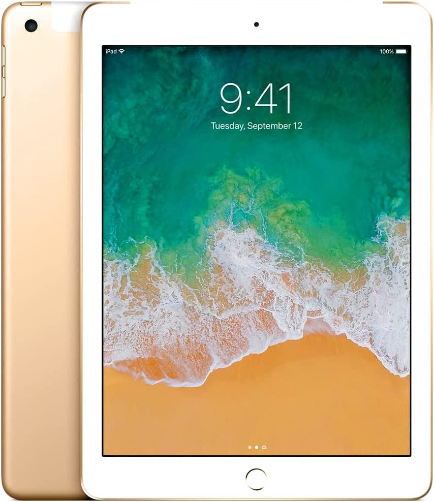 Apple iPad 5th Generation (2017) 9.7-inch 32GB Gold - WiFi + Cellular - Perfect for Work, School & Entertainment