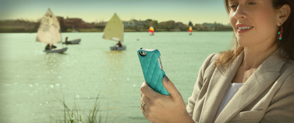 Quilted Leather iPhone SE Case - Stylish & Protective Grip Cover for iPhone SE - Perfect for Everyday Use, Travel, and Work