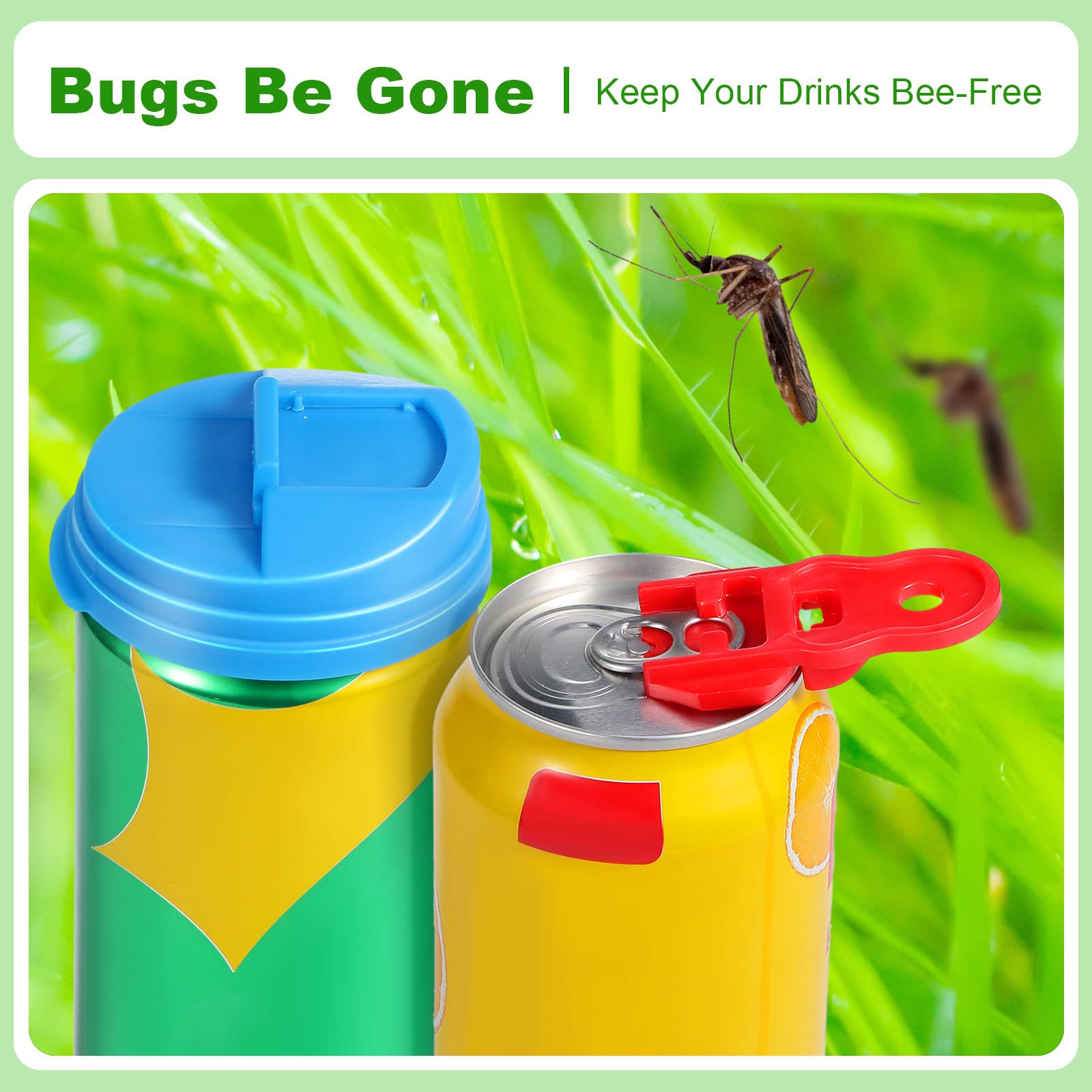 **12-Pack Leakproof Plastic Can Covers & 3-Piece Manual Can Opener Set - Reusable Soda, Beer, Pop Drink Lids & Easy Tab Openers for Parties, Picnics, and Outdoor Events**